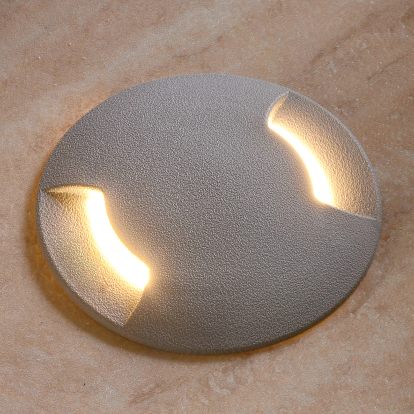 Fumagalli Traversable recessed floor light LED CECI 120-2 L, resin, polycarbonate, GX53, 3 W, energy efficiency: A, H: 9.25 cm