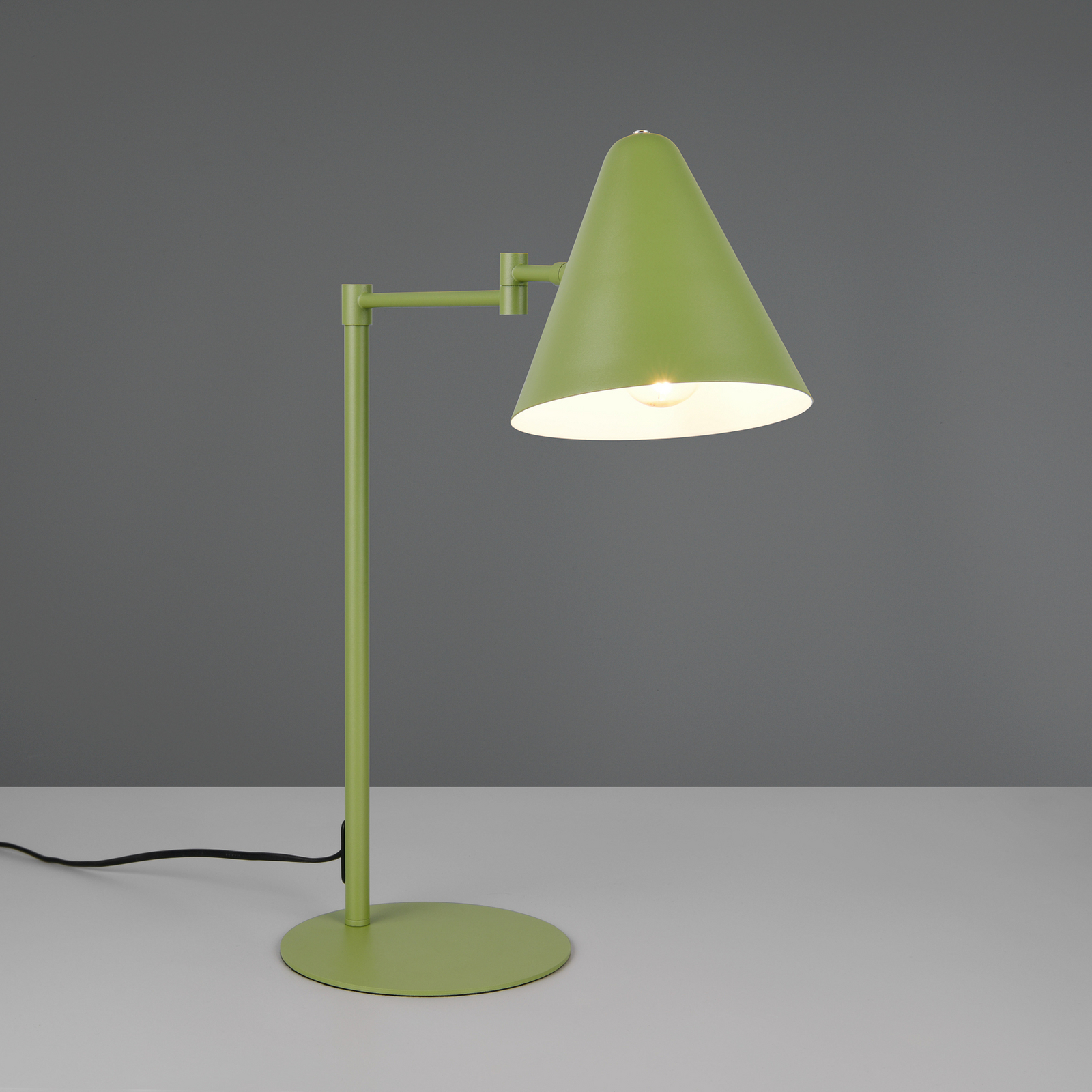 Lampada da tavolo Cosima, verde, altezza 50 cm, metallo Lampada da tavolo Cosima, verde, altezza 50 cm, metallo