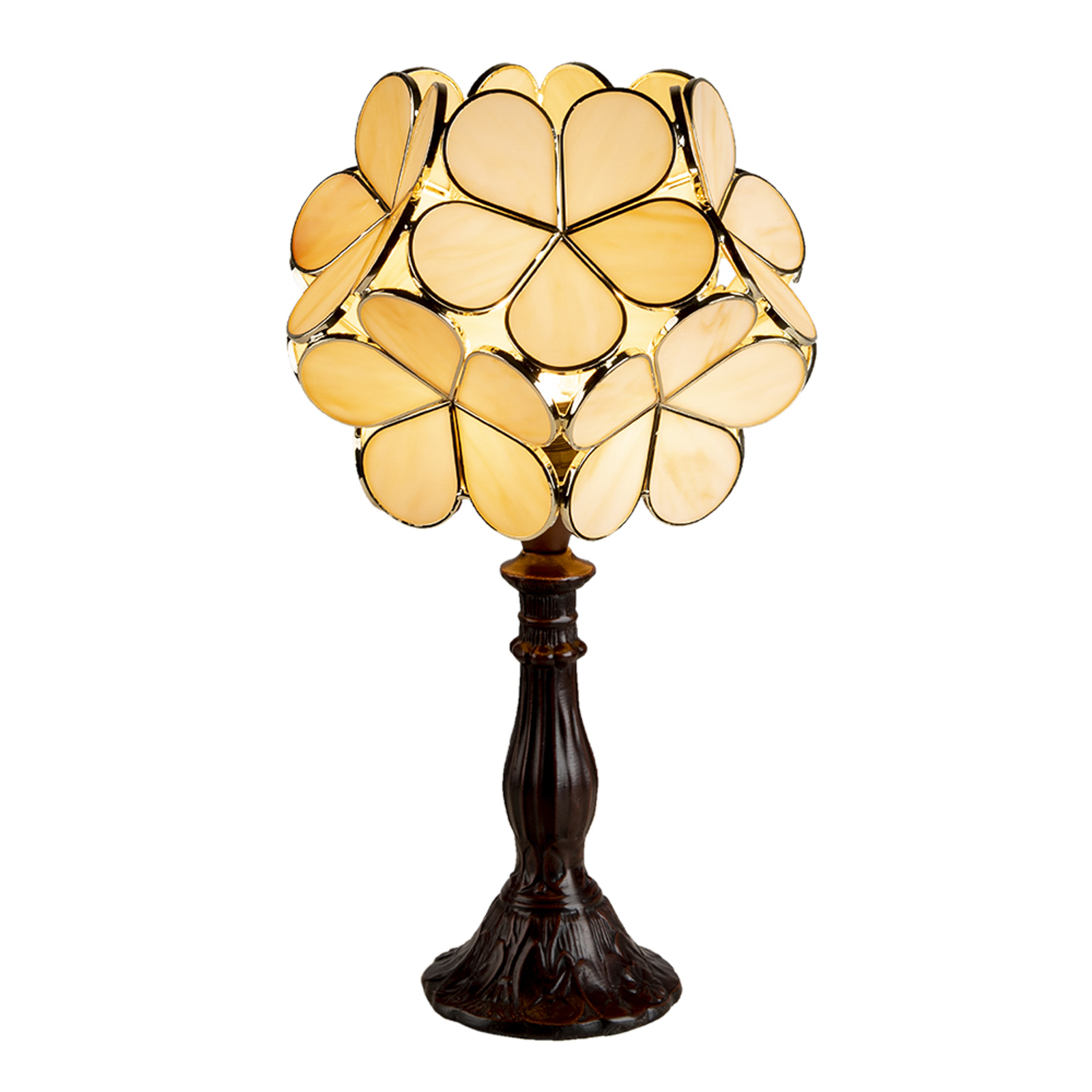 5LL-6095 Tiffany-style table lamp, beige