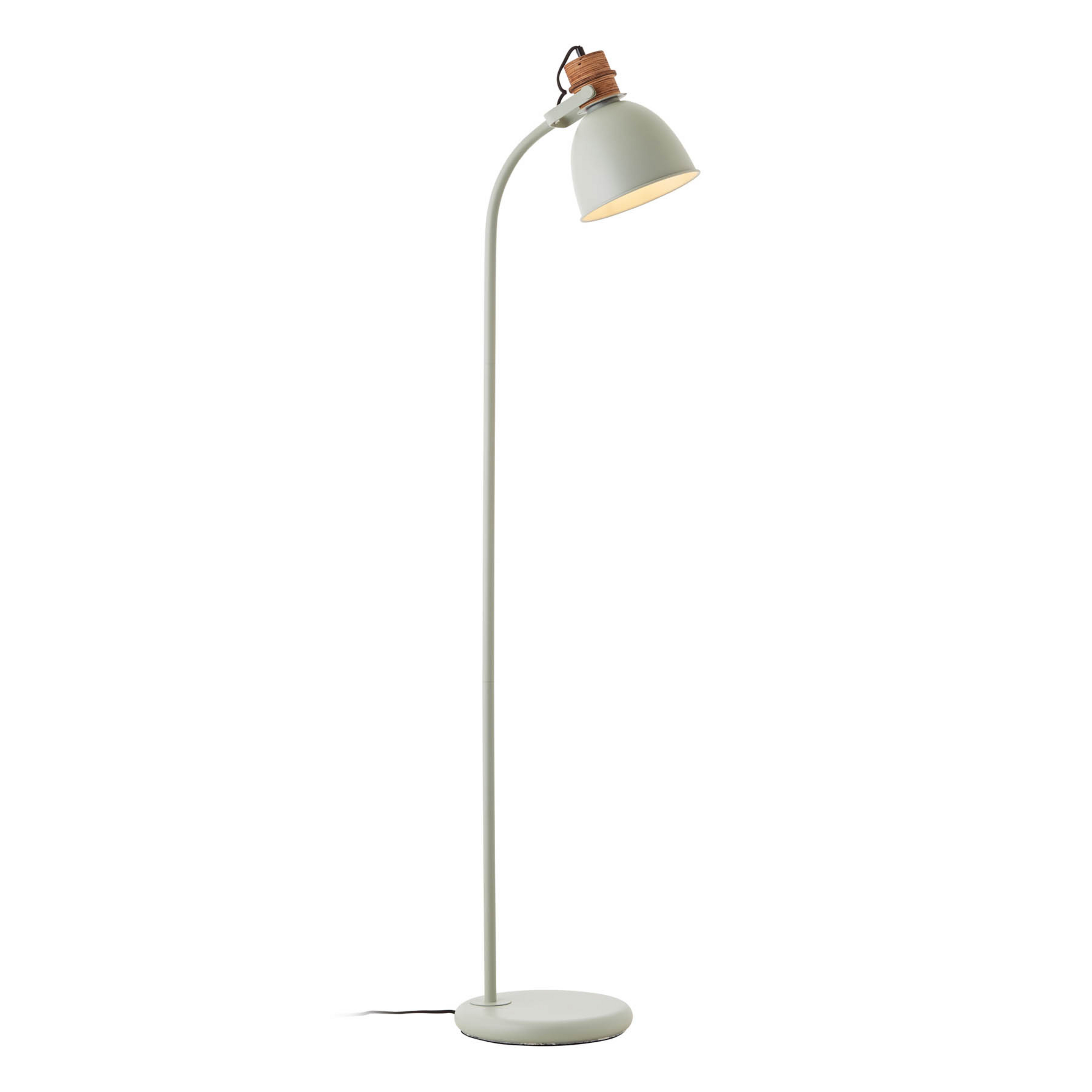 Lampe sur pied Erena, tête pivotante, vert clair