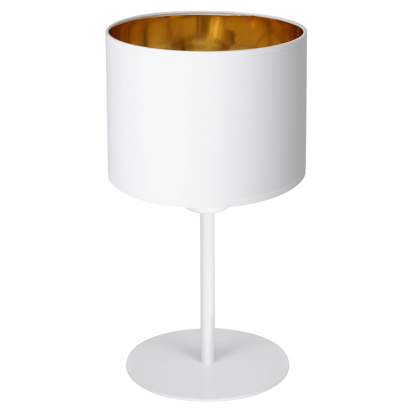 Soho bordlampe cylinderformet højde 34cm hvid/guld