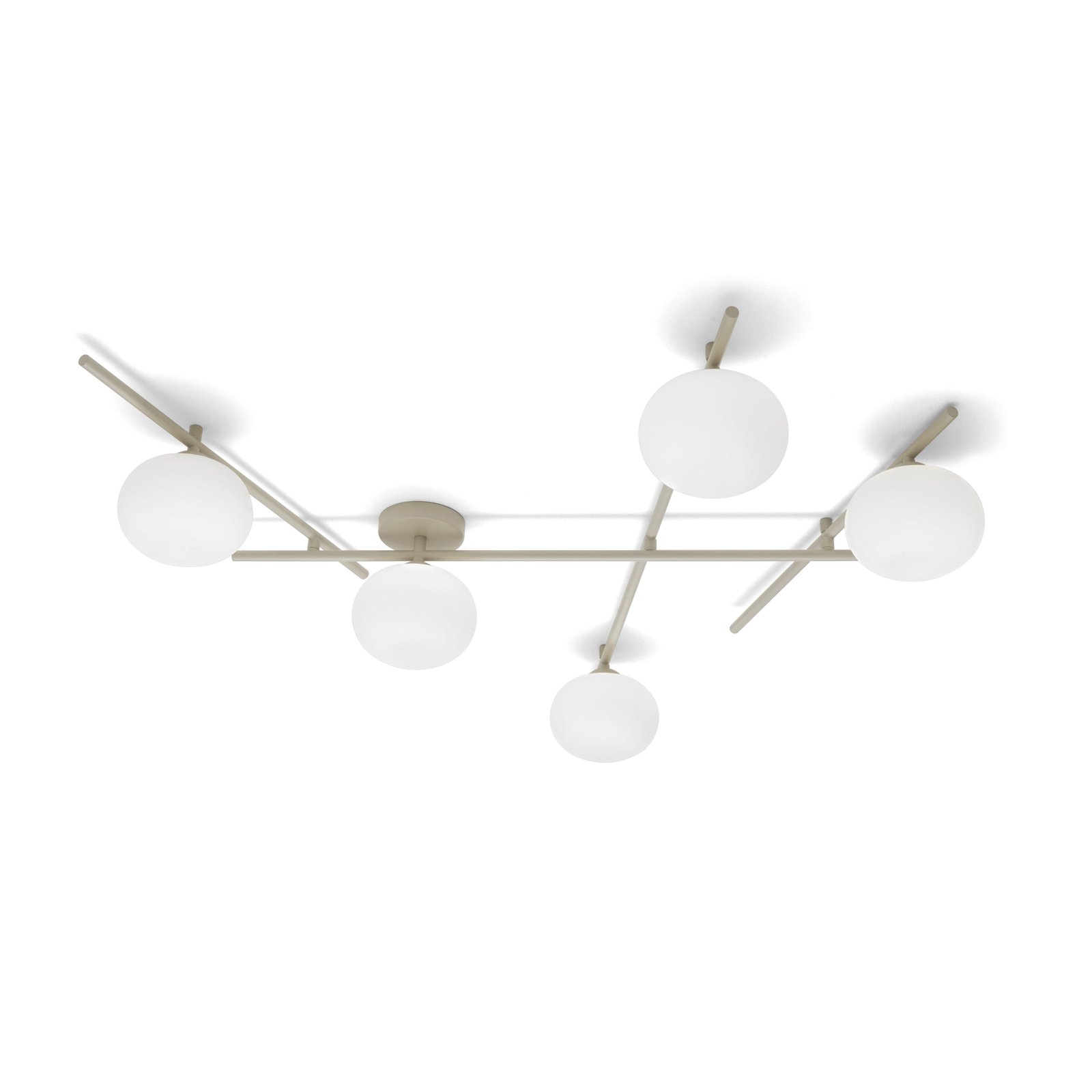 Mikado wall light, cipria/white, 5-bulb, glass, metal