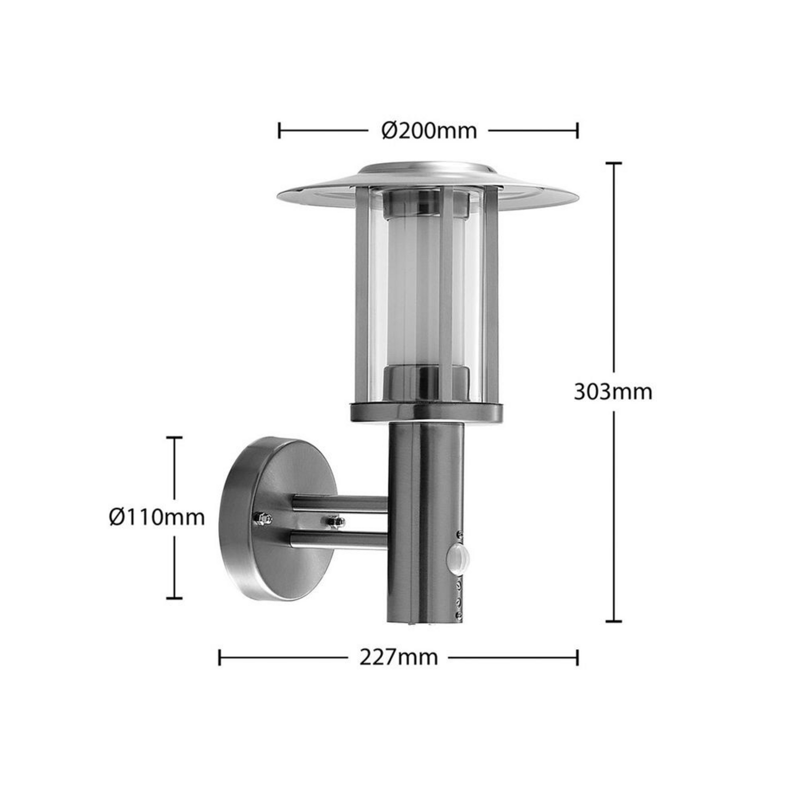 Gregory Aplica de Exterior w/Sensor - Lindby