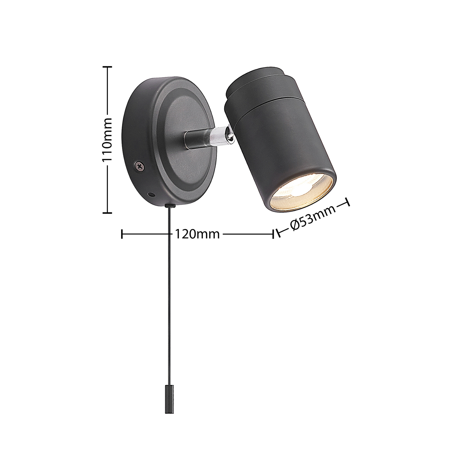 Remilan Wandleuchte Black - Lindby