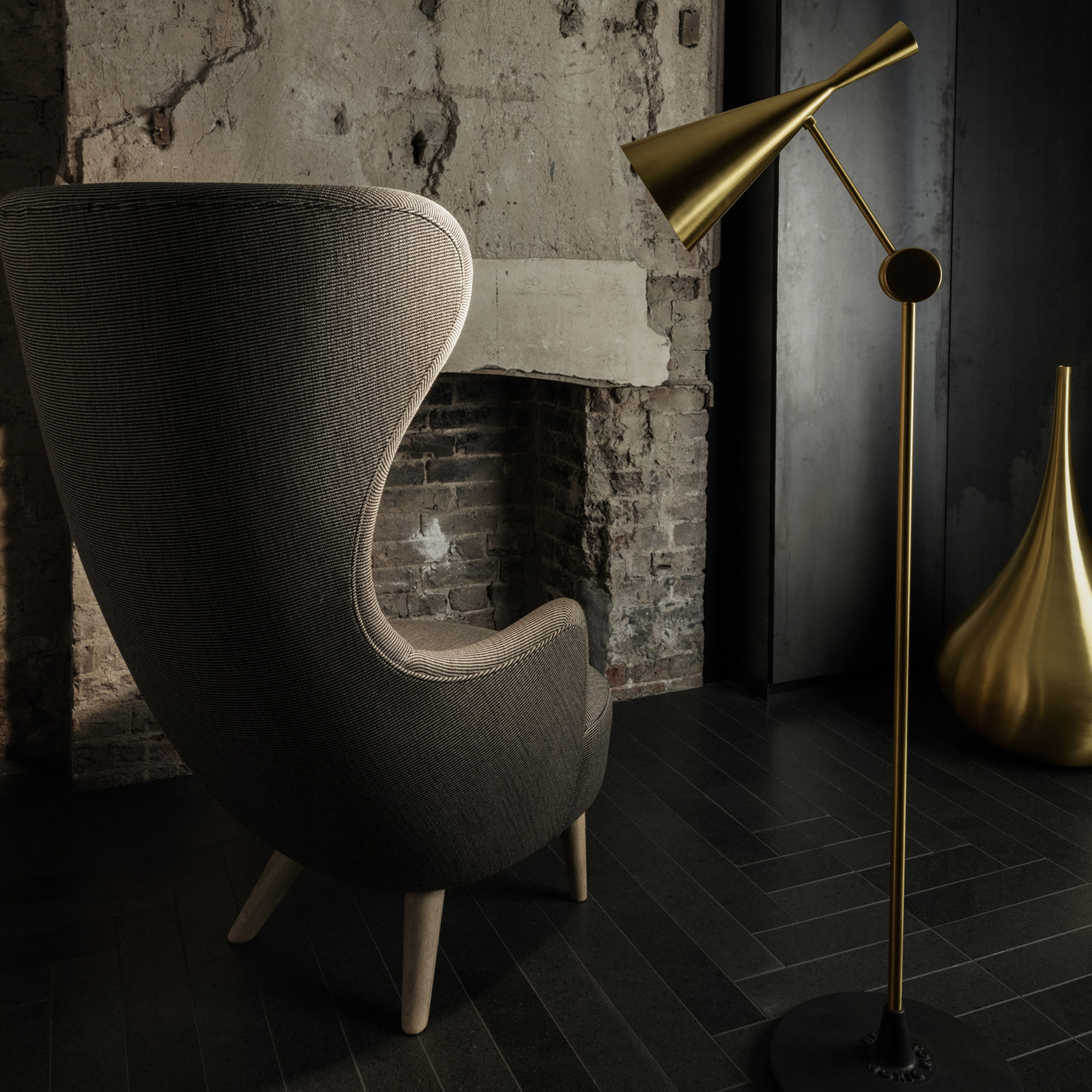 Beat Stehleuchte Brushed Brass - Tom Dixon