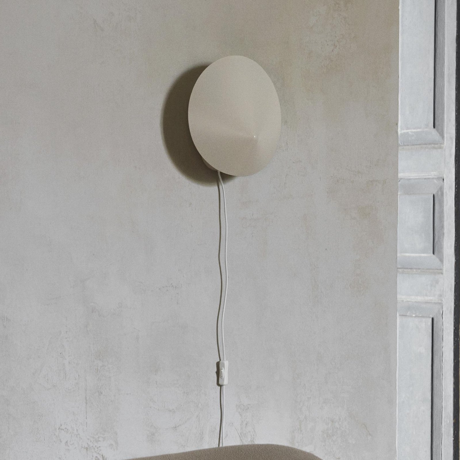 ferm LIVING Arum Sconce væglampe, beige, 29 cm, stik