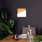 Kinkiet LED Vista, jasne drewno/czarny, 30 x 30 cm