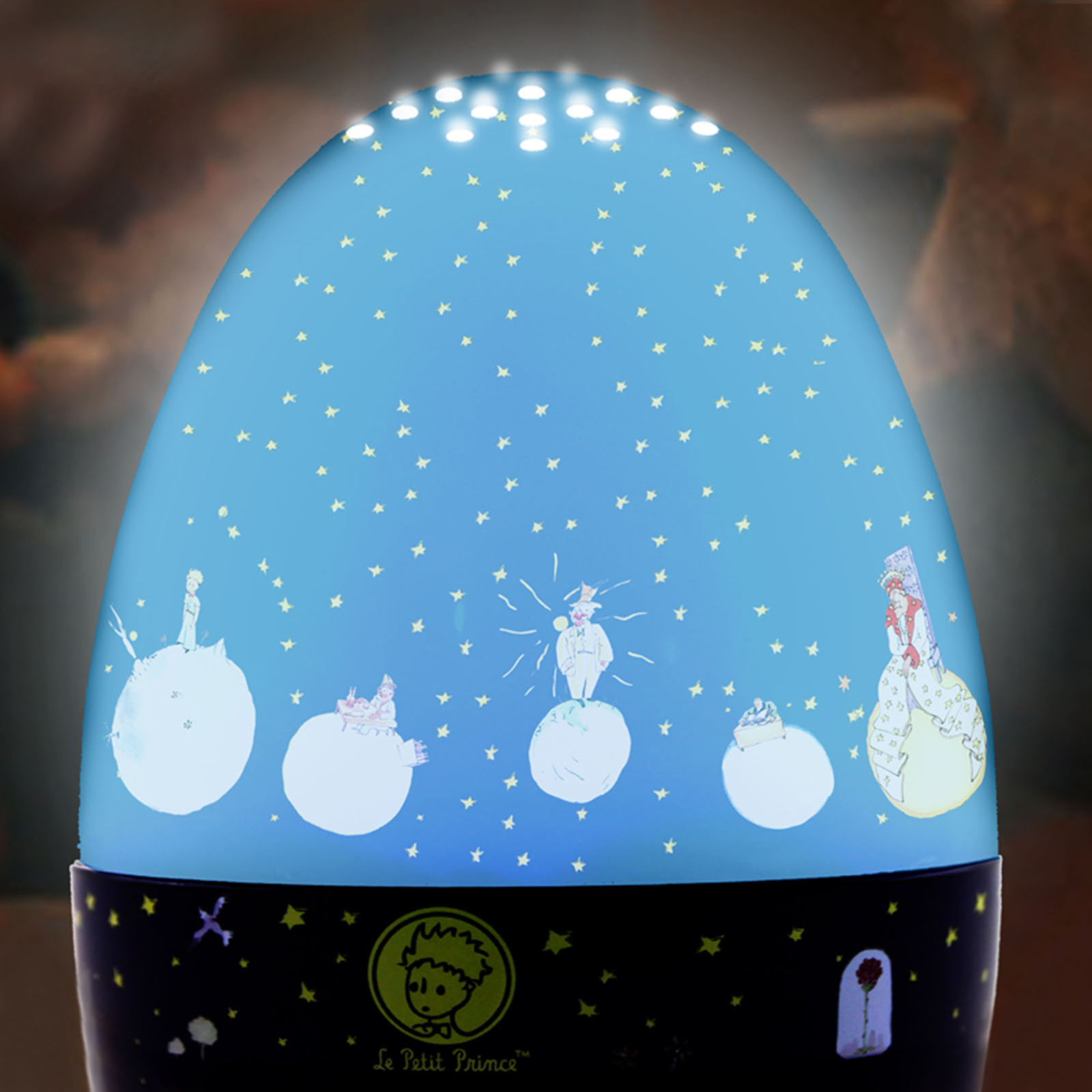 LED-nattlampe Lille Prins, lykt med spilledåse
