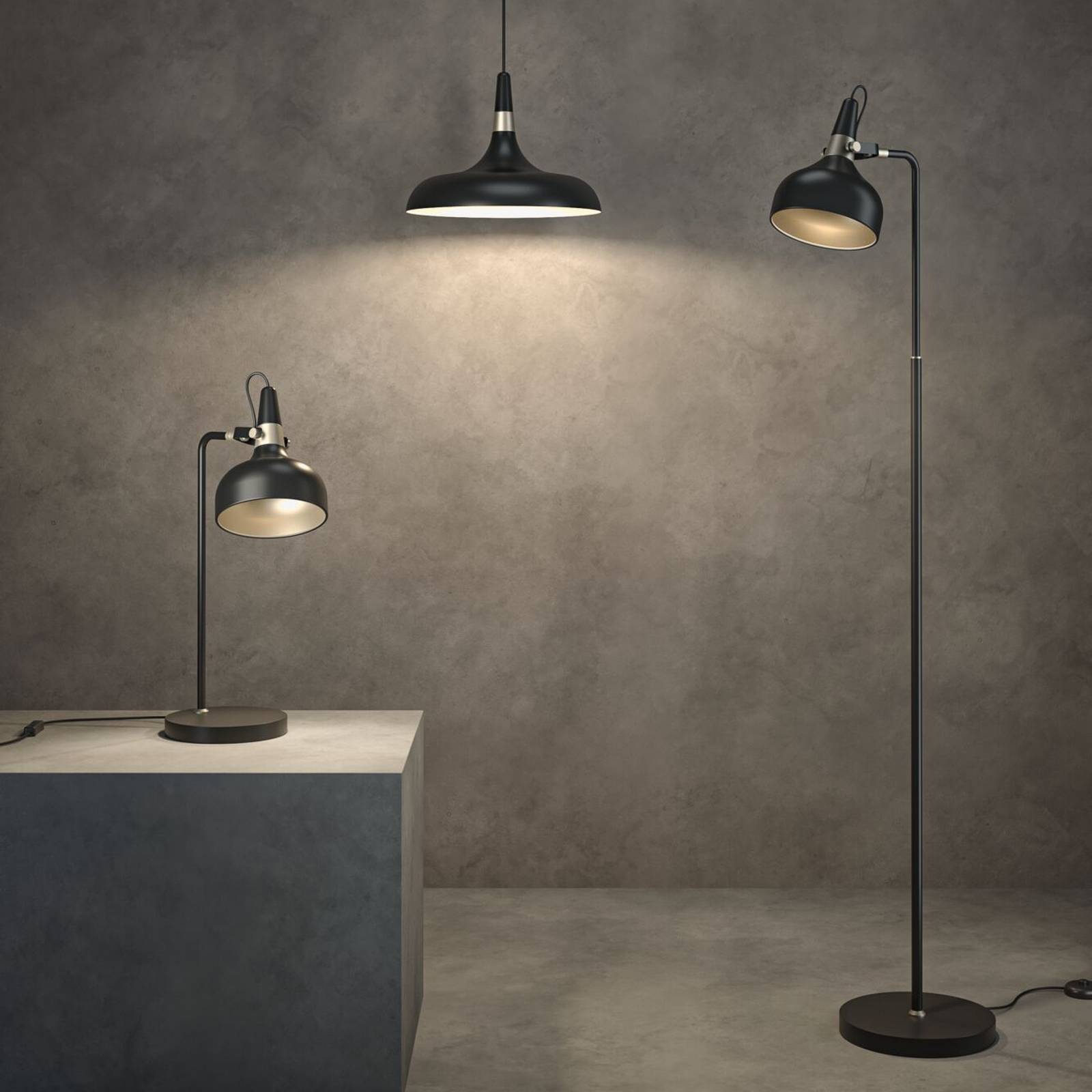 Lampa podłogowa Paulmann Juna STYLE, czarna, wysokość 158 cm, metalowa