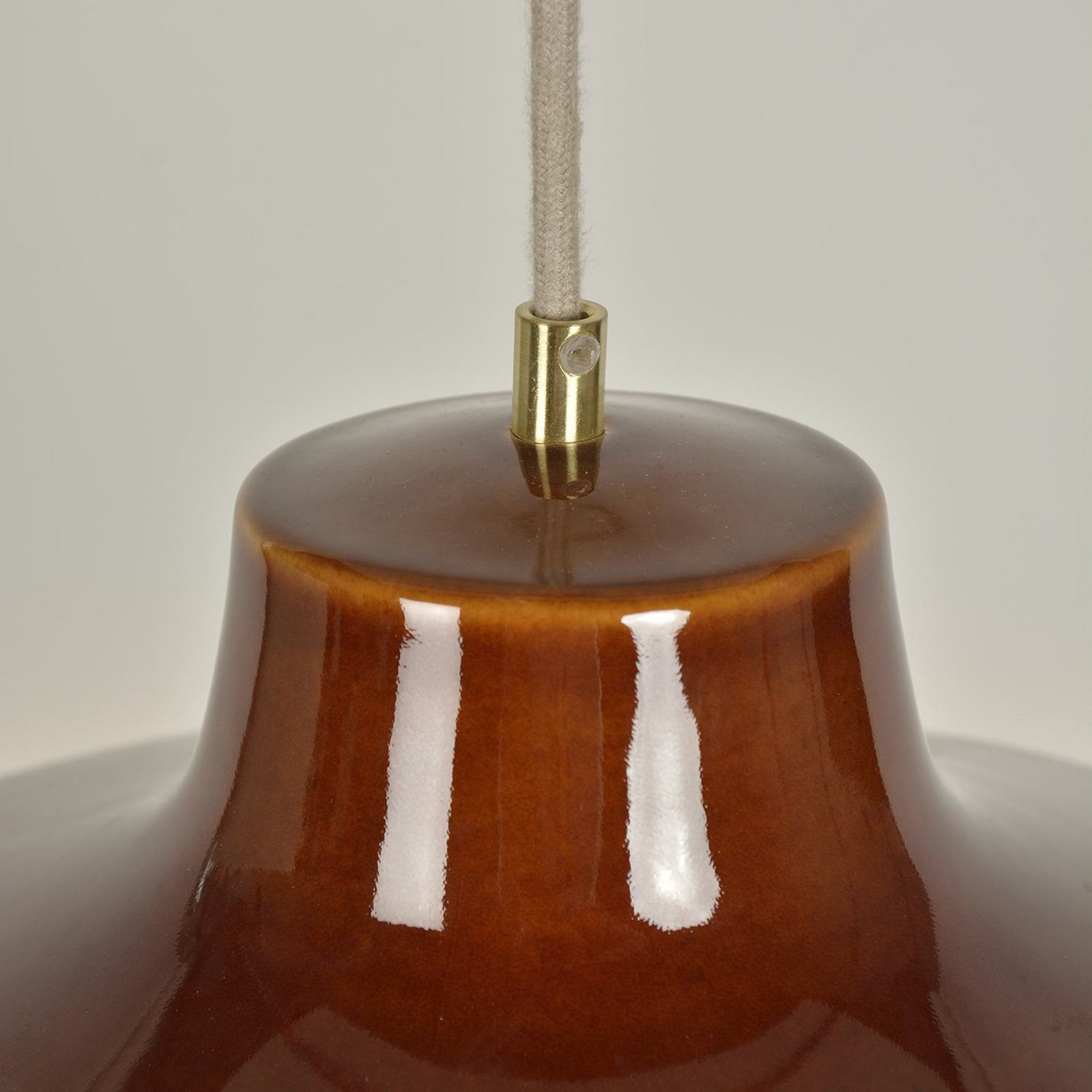 MARKET SET Jimmy hanging light, Ø 25 cm, brown, ceramic