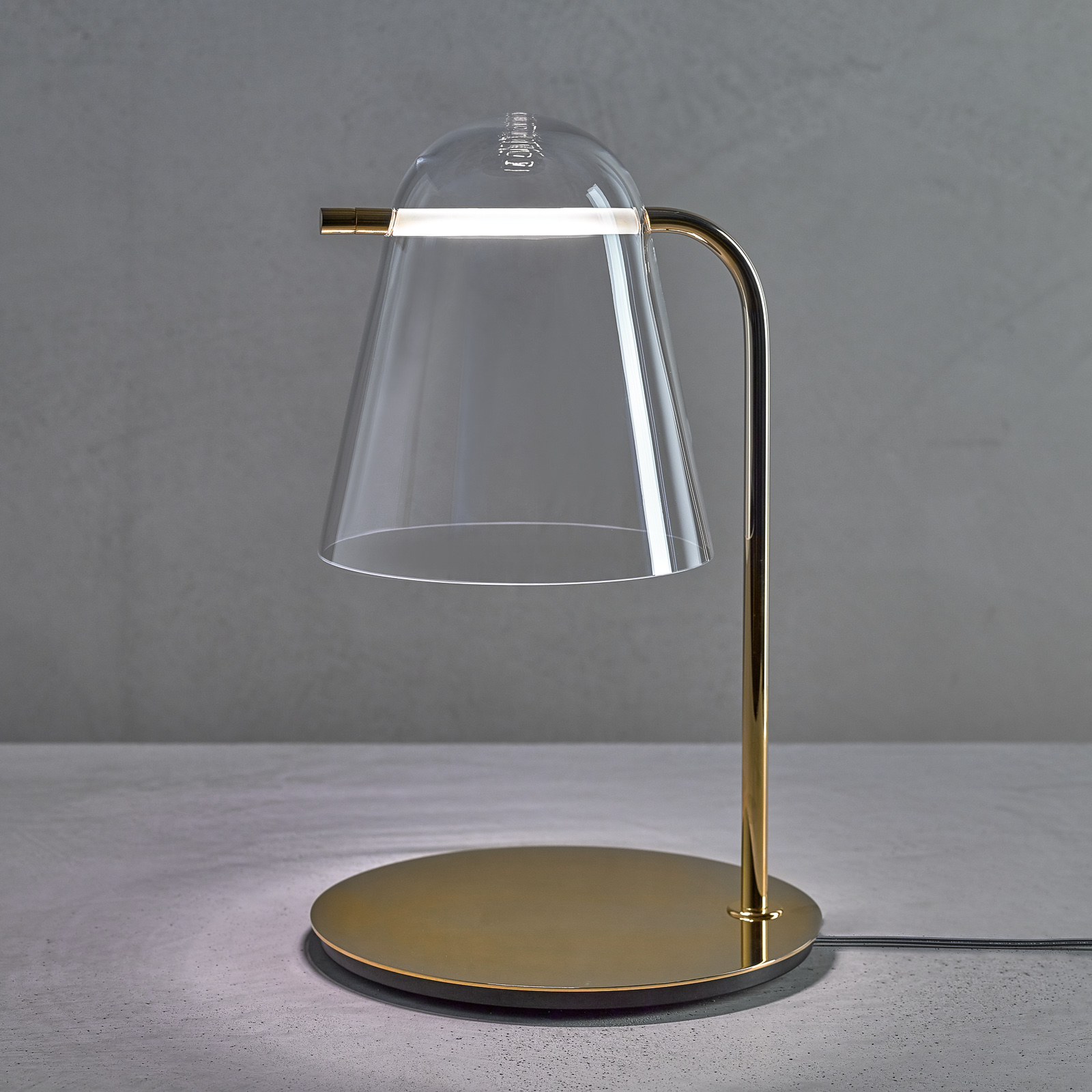 Prandina Sino T3 LED table lamp clear/gold