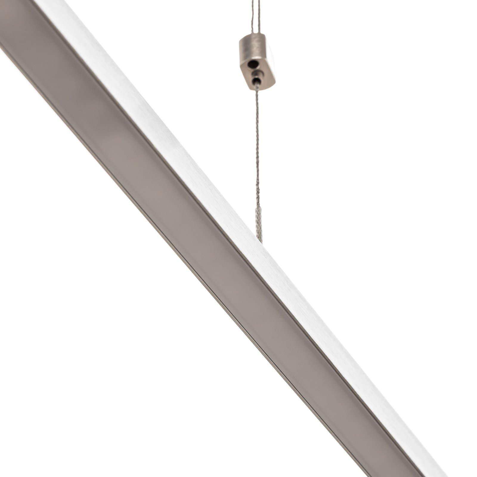 LED-hänglampa Linn gestsensor matt nickel 128cm