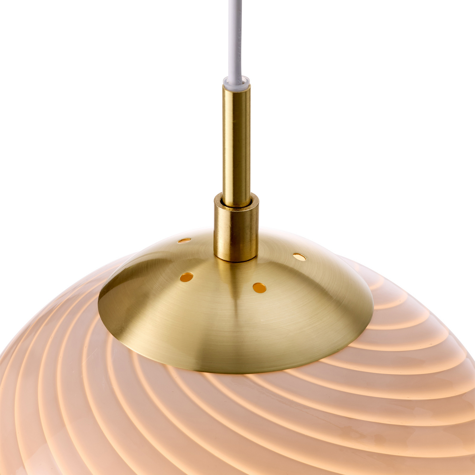 Candeeiro suspenso CANDY BALL, cinzenta/latão envelhecido, Ø 20 cm - Halo Design