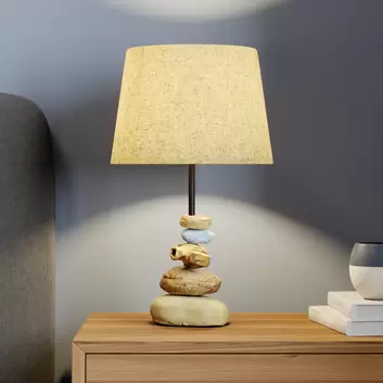 Wood & Ceramic Table Lamp (55 cm)