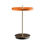 UMAGE LED tafellamp op accu Asteria Move, oranje/messing 31 cm