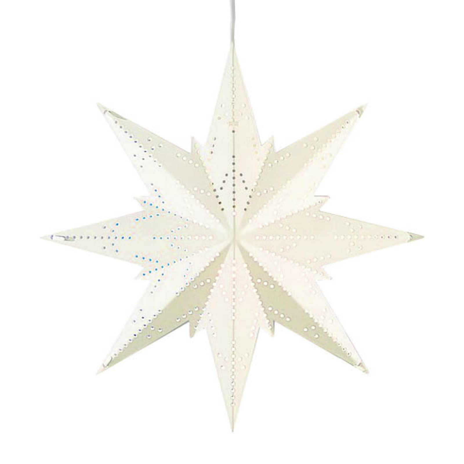 Mini decorative star made of metal, white