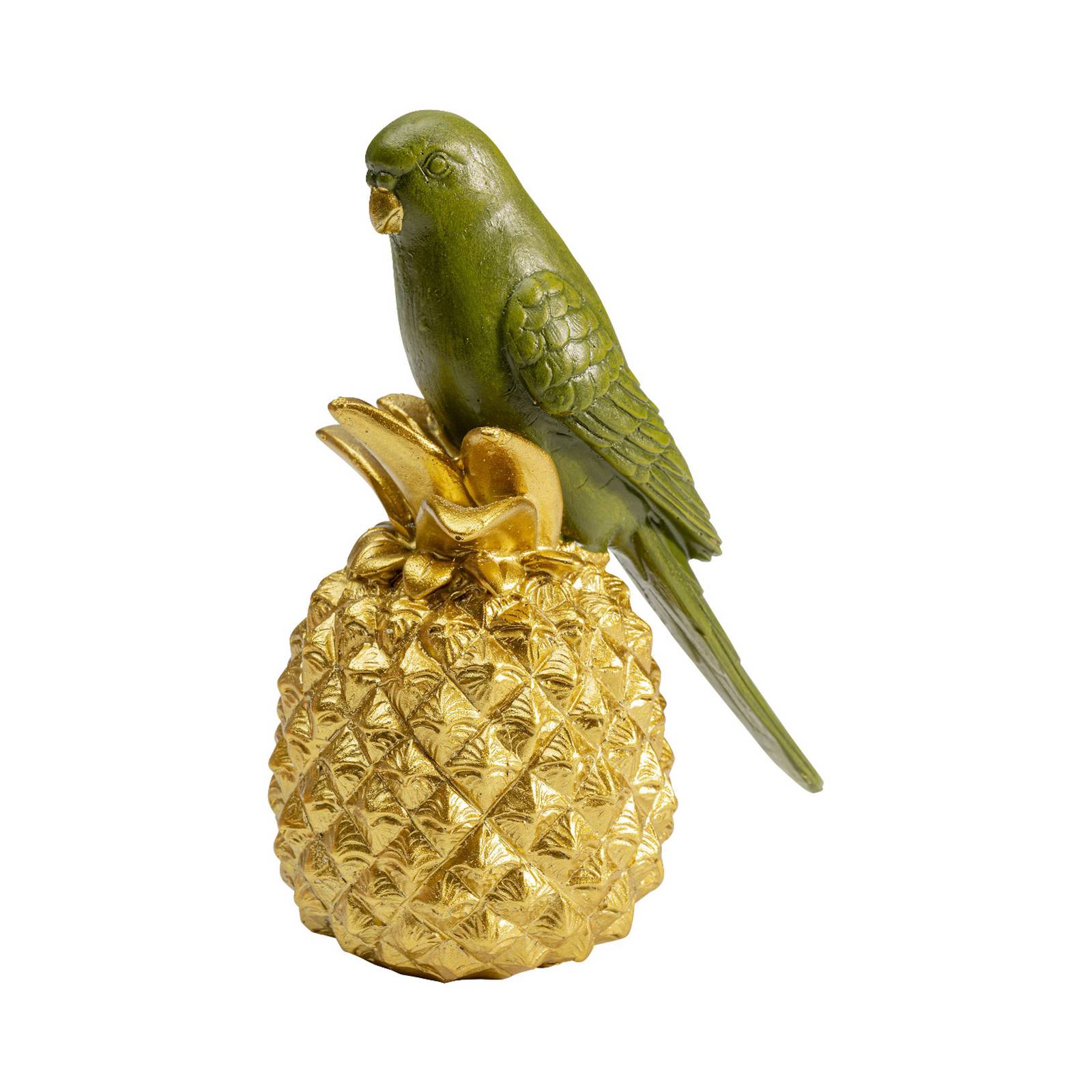 KARE Deko-Figur ANANAS PARROT, 2er-Set, Polyresin, gold/grün