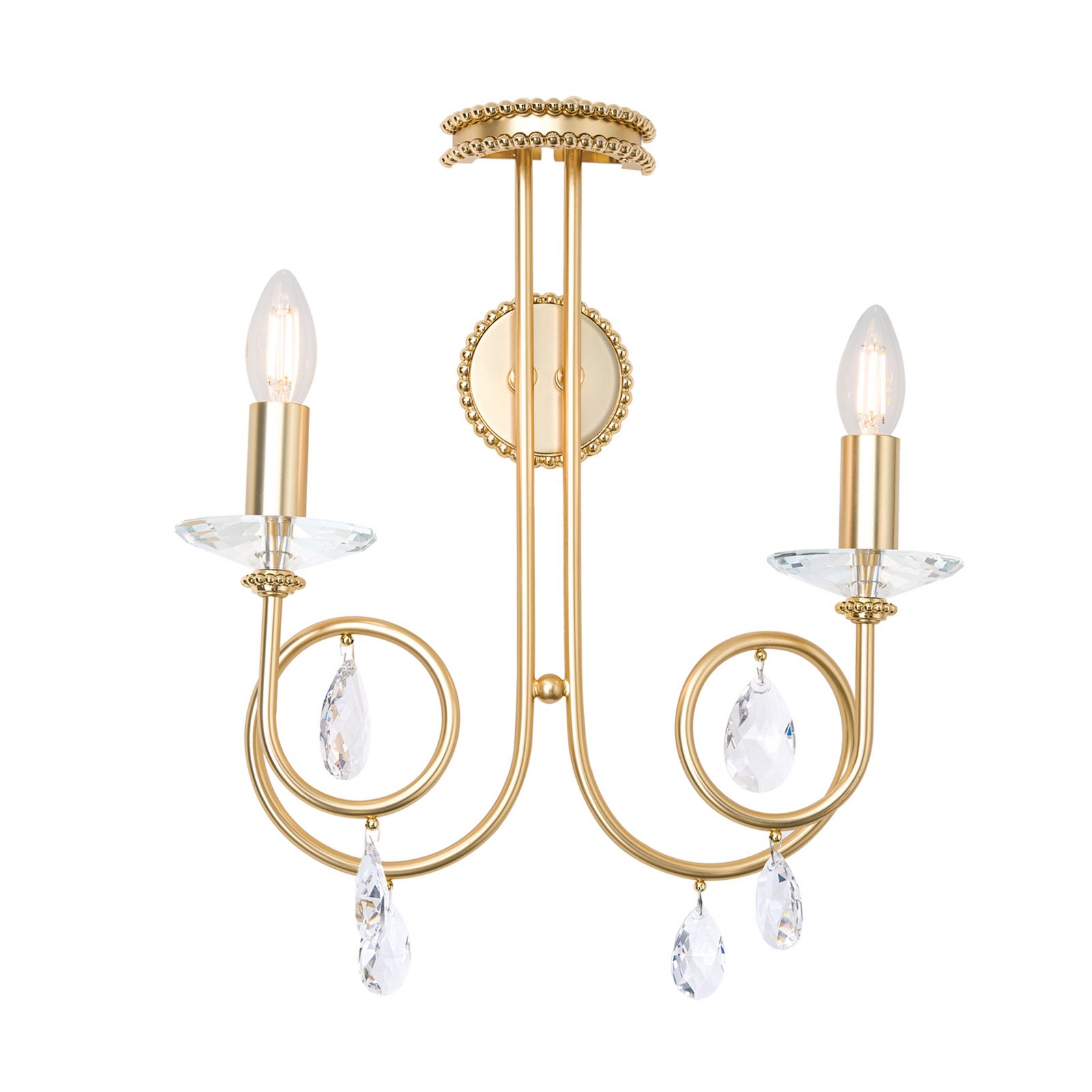 Violetta Wall Light Wonderful Two Bulbs Gold