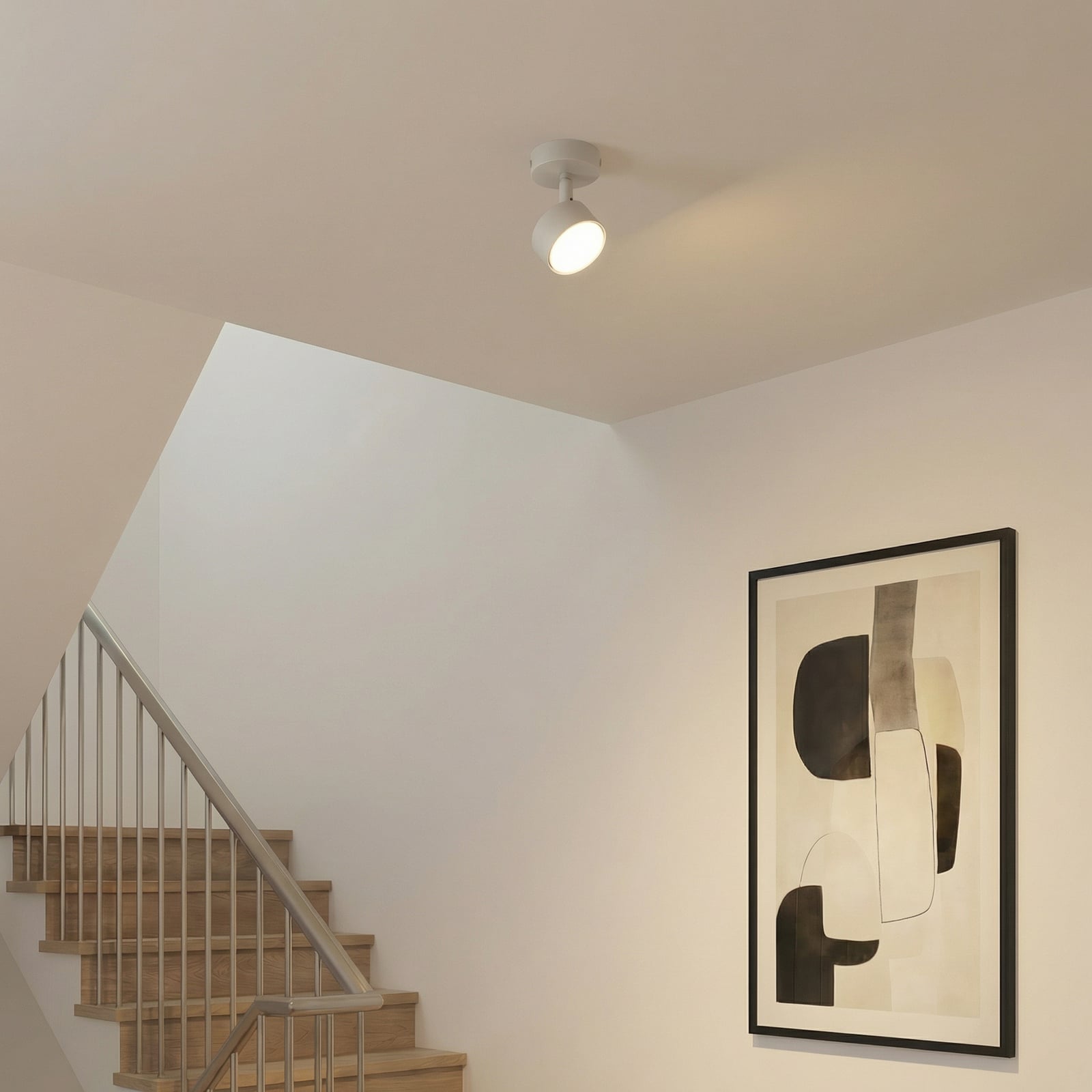 Deckenstrahler Nemo, 1-fl., grau-beige, beweglich, GX53