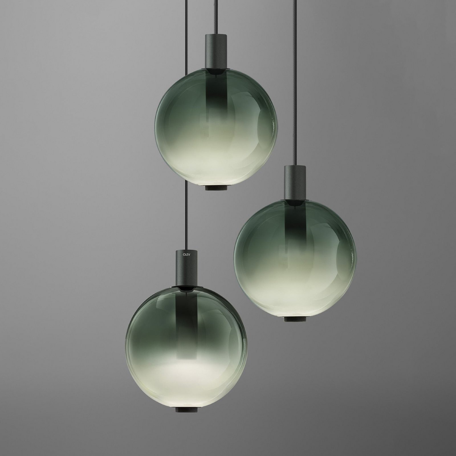 OLEV LED-Hängeleuchte BEAM STICK NUANCE, grün, Ø 20 cm, 927