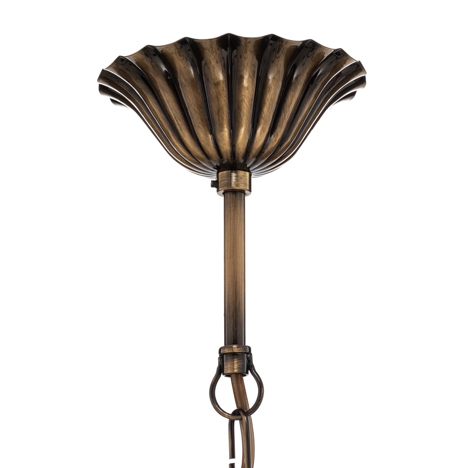 Kronleuchter Castle, hell patiniert, Ø 62 cm, Metall, 6-flg.
