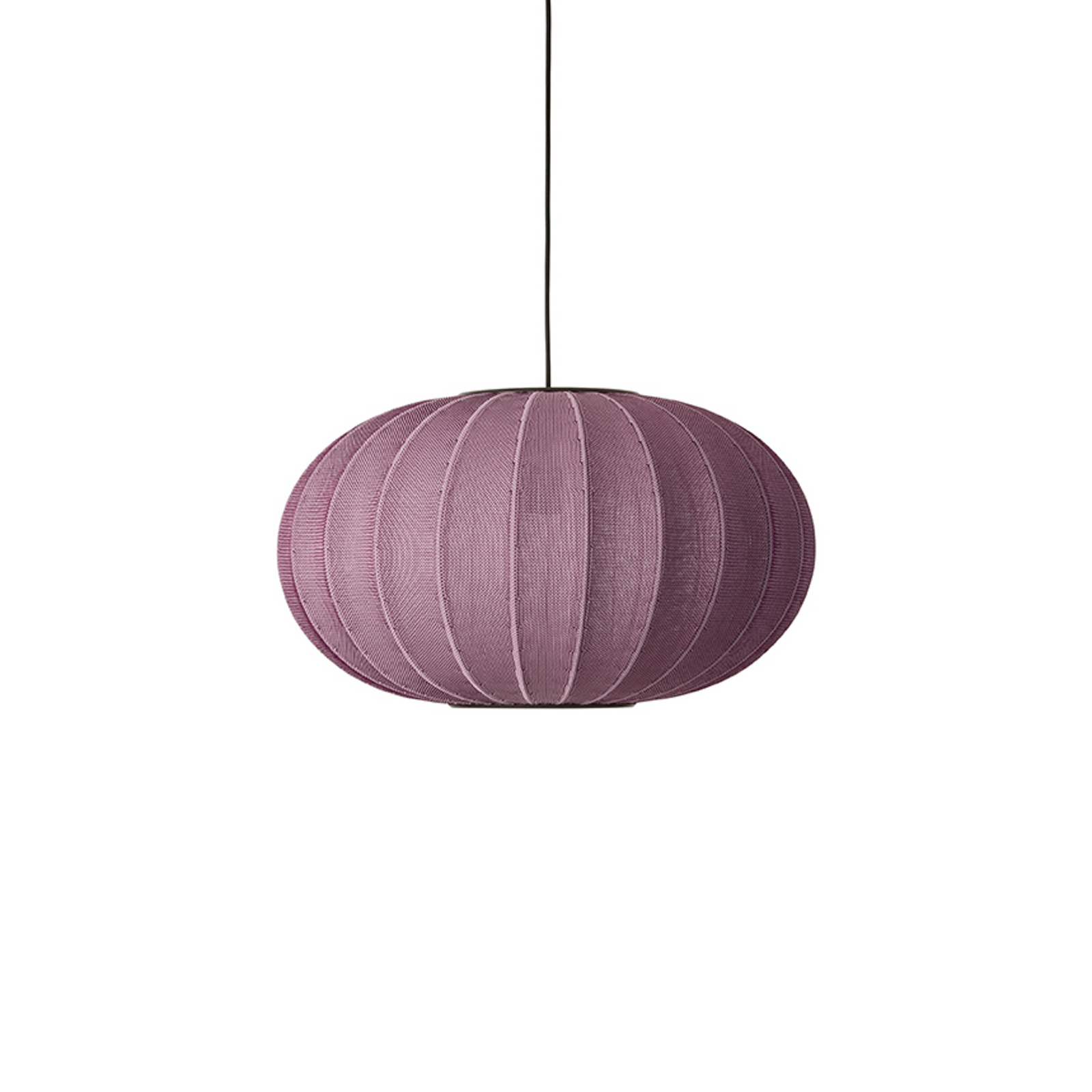 Knit-Wit 57 ovale hanglamp paars E27 - Handgemaakt