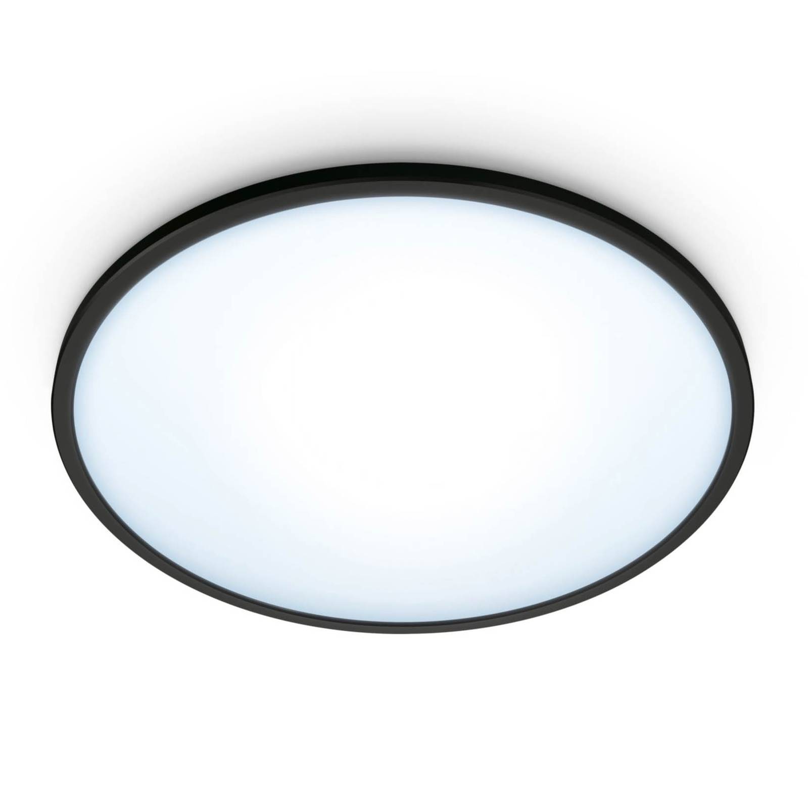 WiZ Super Slim LED plafondlamp, 16W, zwart