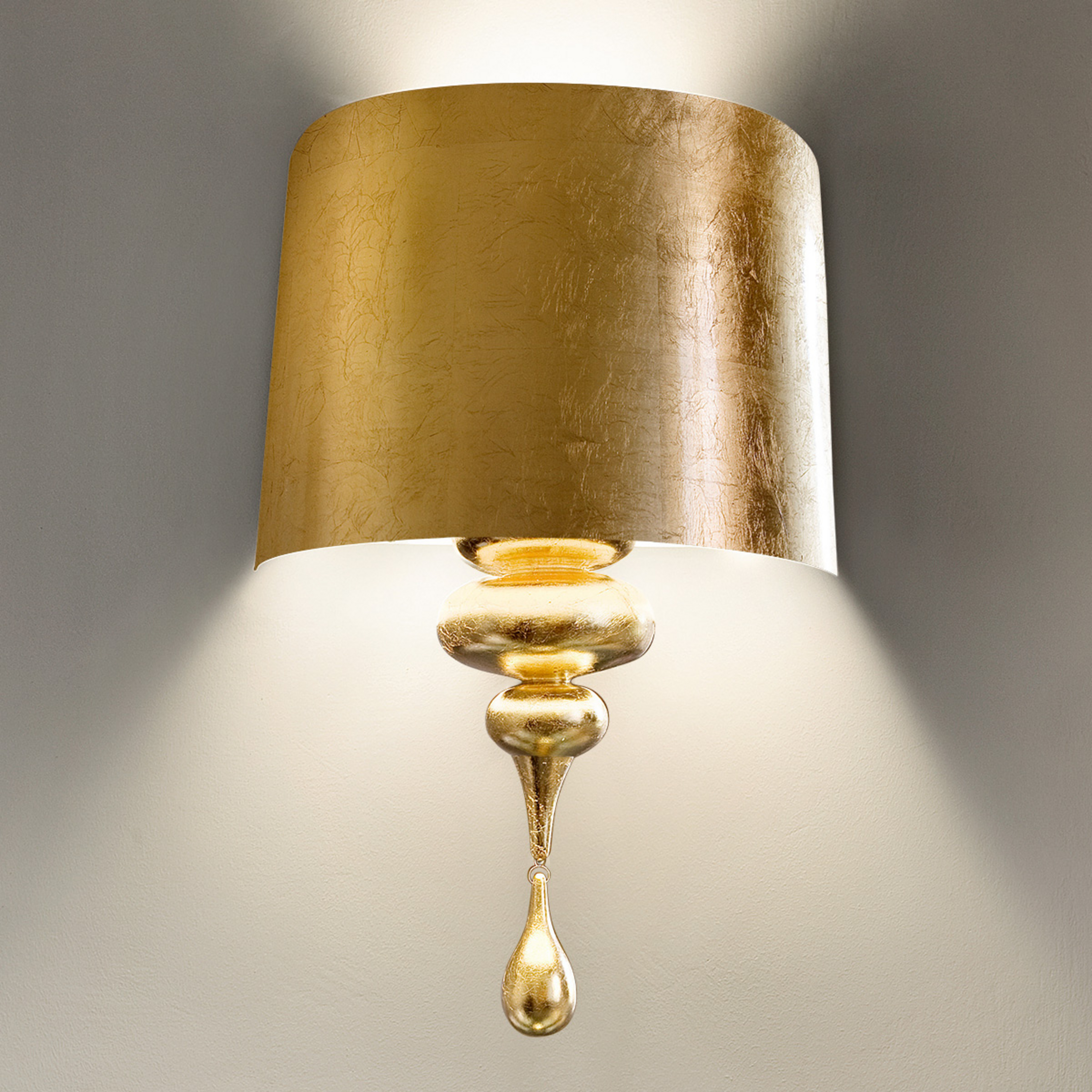 Eva A3 vegglampe, gull
