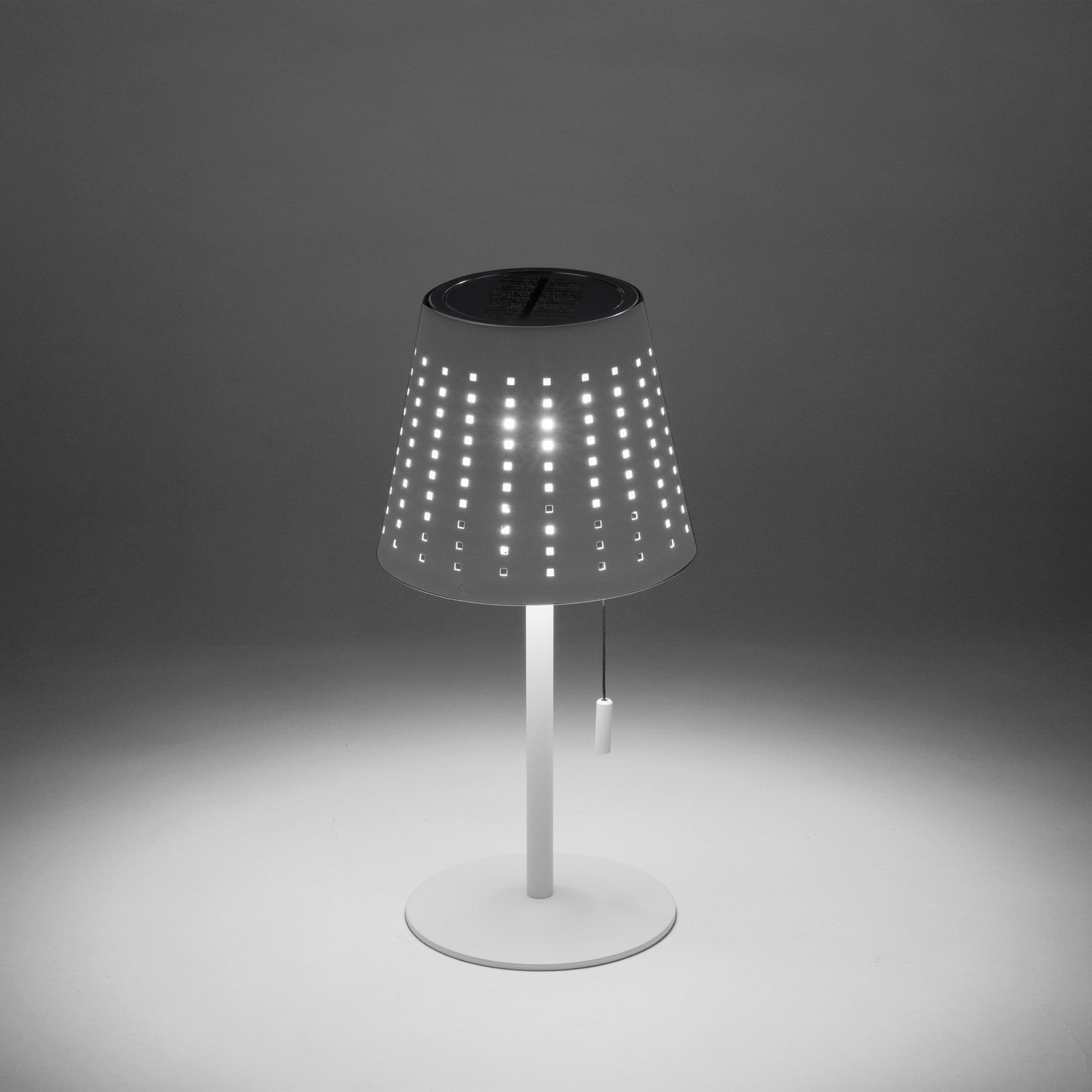 Lampada LED da tavolo Mandy, USB, solare, bianco