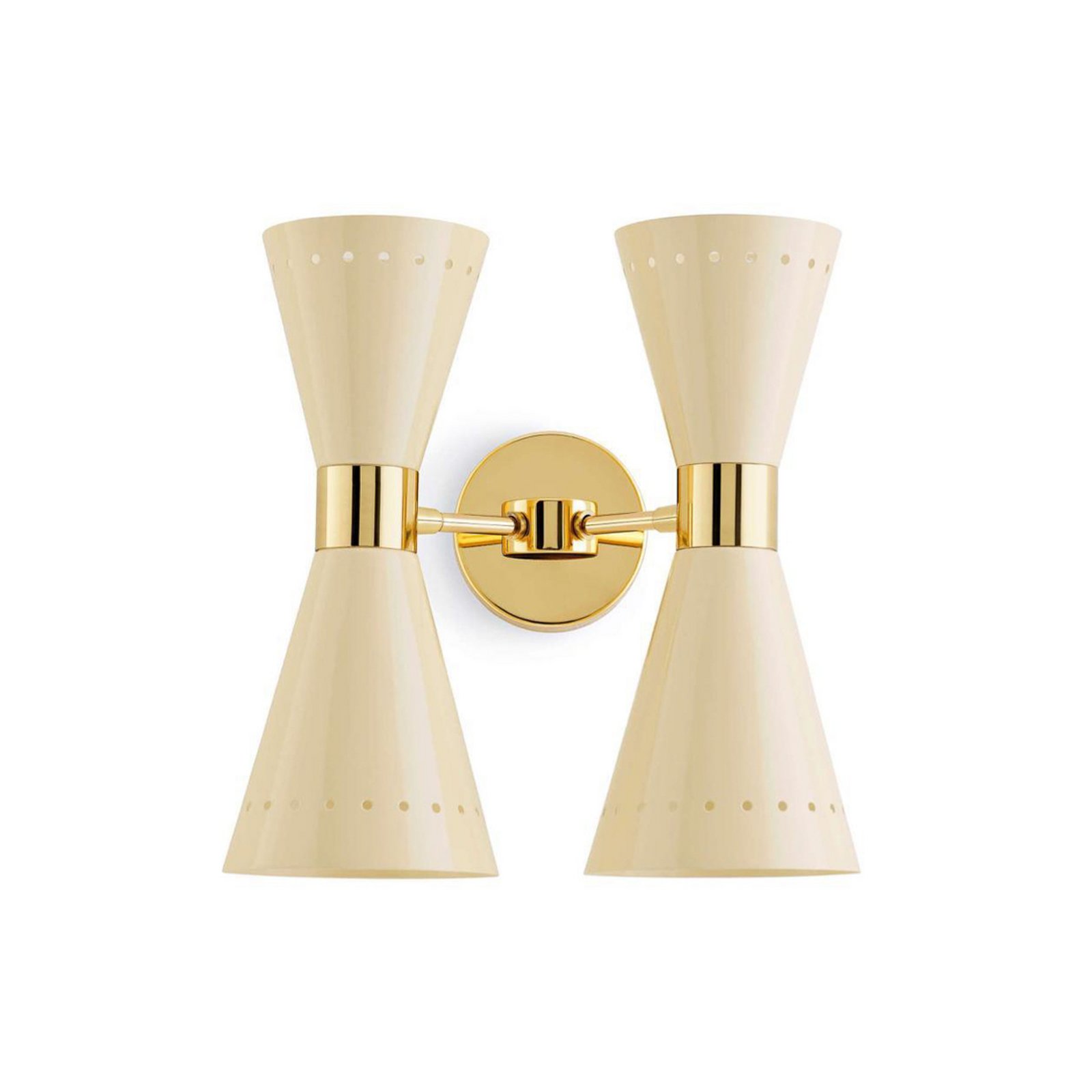 Stilnovo Megafono wall lamp, ivory-coloured, 33 cm, 4-bulb.
