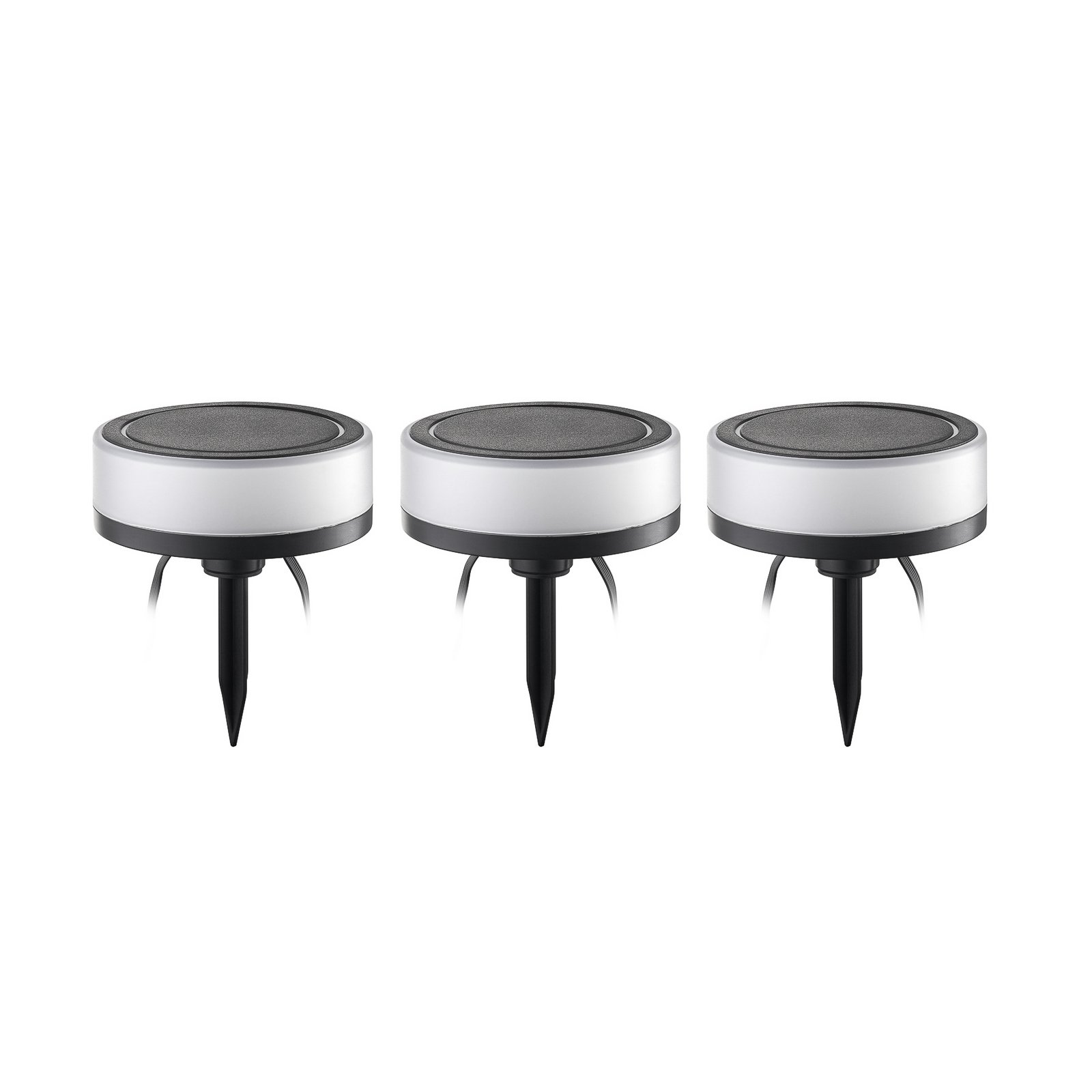Kyren LED Smart Záhradná Lampa 3 pcs. Čierna/Opál - Lindby