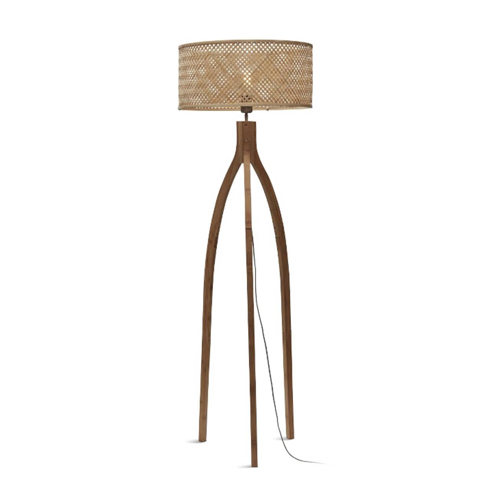 GOOD&MOJO Stehleuchte Java in Natur E27 Tripod - brown