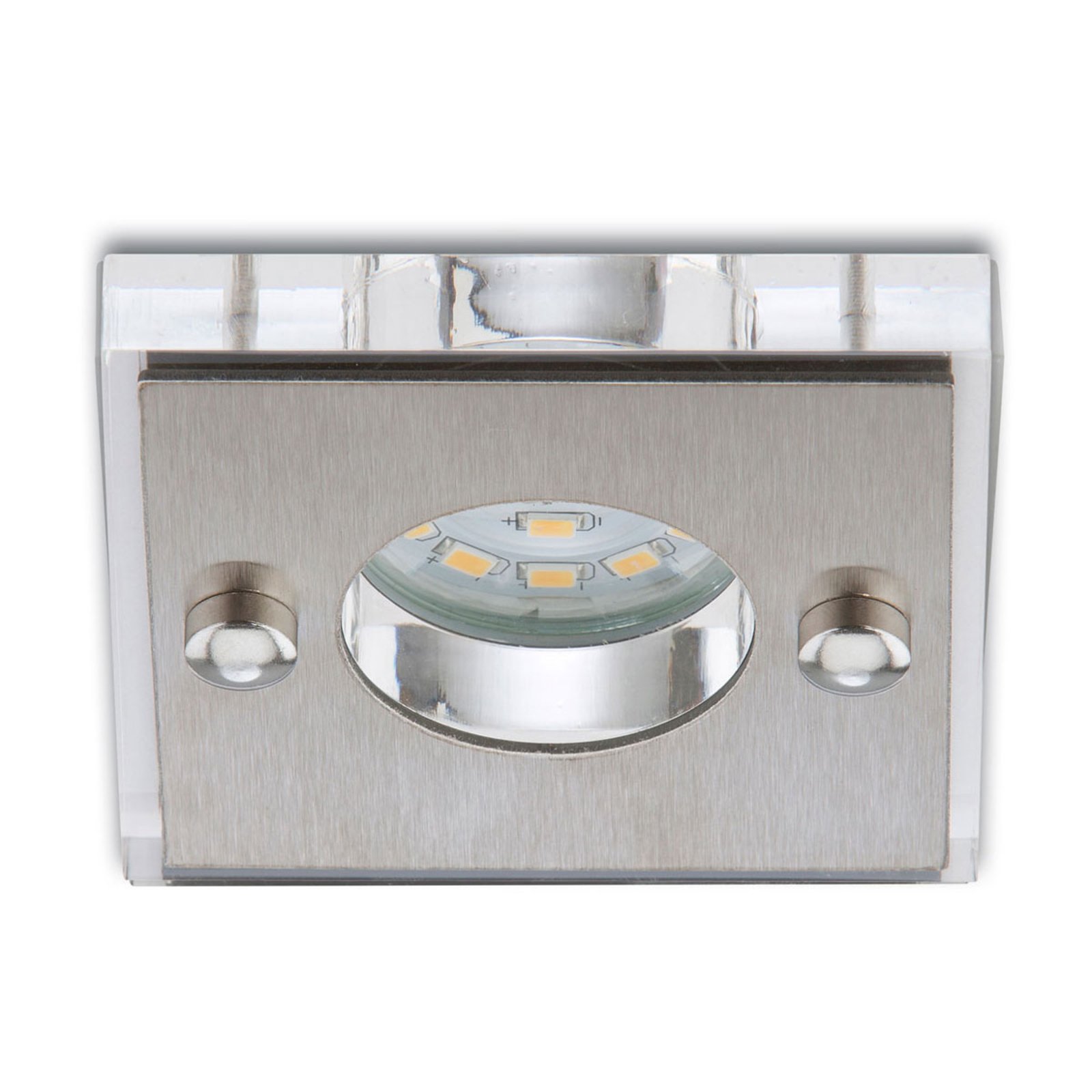 Rectangular LED recessed light Nikas, aluminium