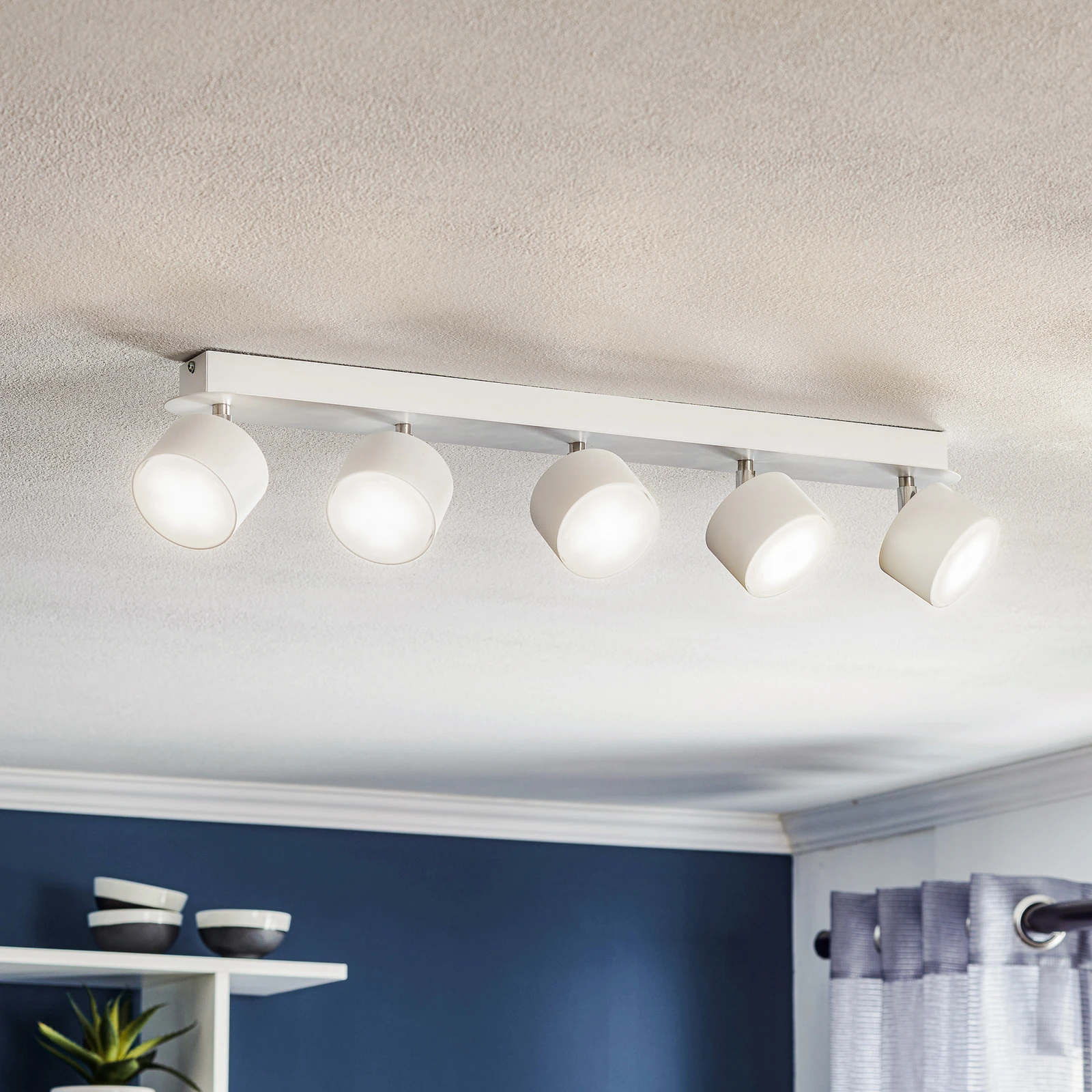 EGLO Sarria LED Ceiling Light 3-Bulb Metal Living Room Lamp In Black Chrome Spotlights Including Gu10 Bulbs Warm White - View #10
