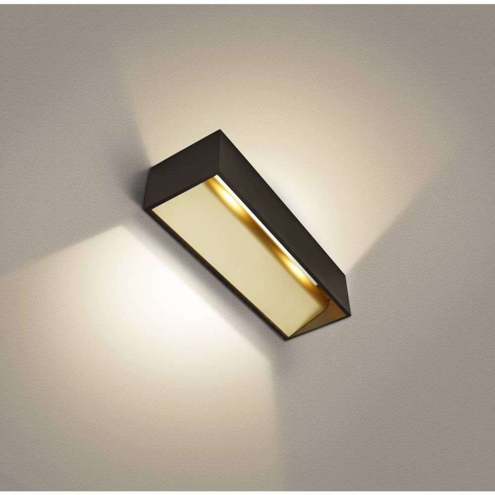 Logs In L Aplique de Pared LED Dim. Black/Brass - SLV