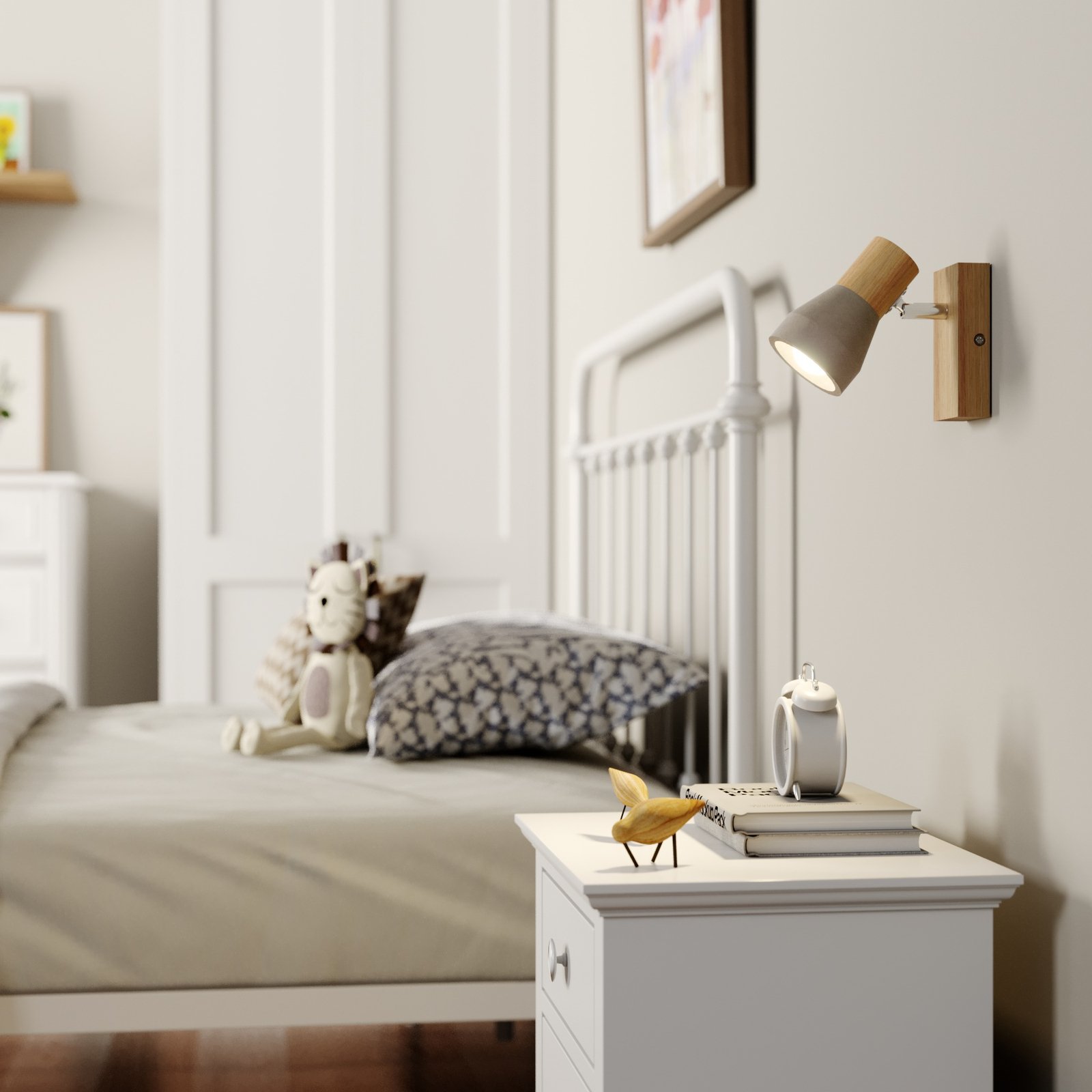 Filiz Lampa Ścienna Wood/Concrete - Lindby