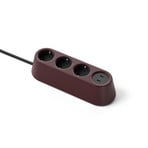 Prise NOMAD BLOCK rouge foncé 3TypeF+USB - Forming Function