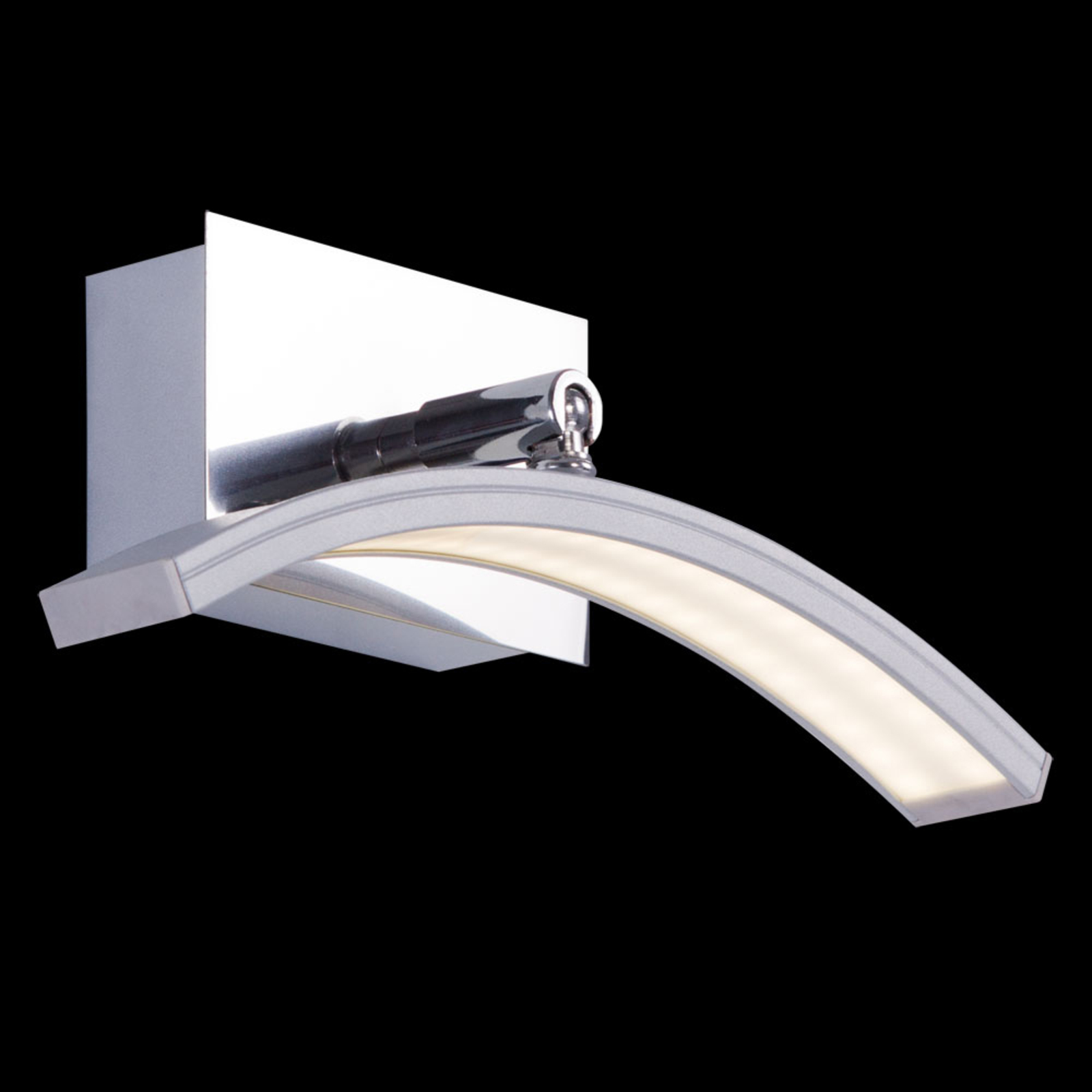Arcshaped LED wall light Largo, aluminium finish Lights.co.uk