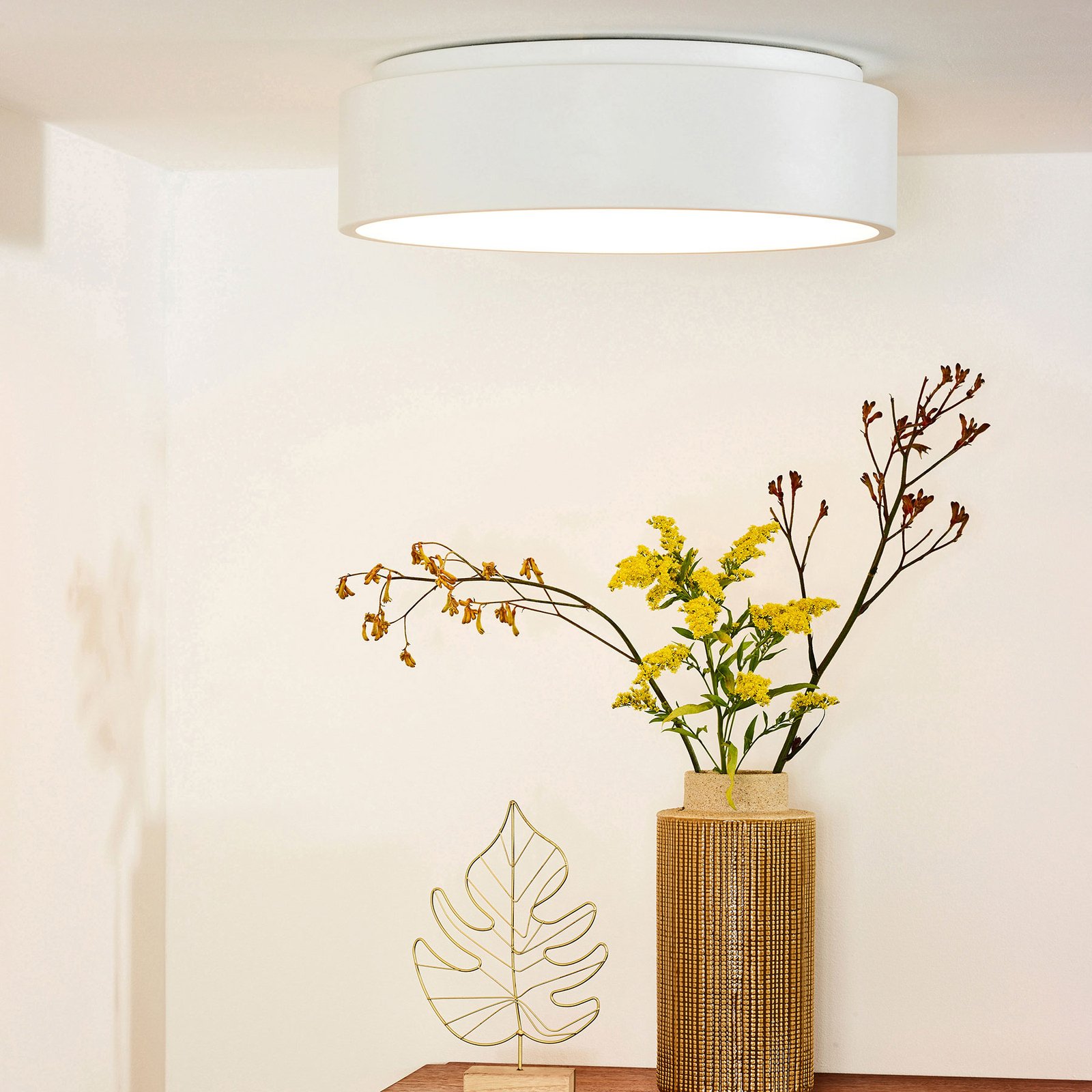 Талоуе LED осветление за таван, бяло, Ø 45 cm