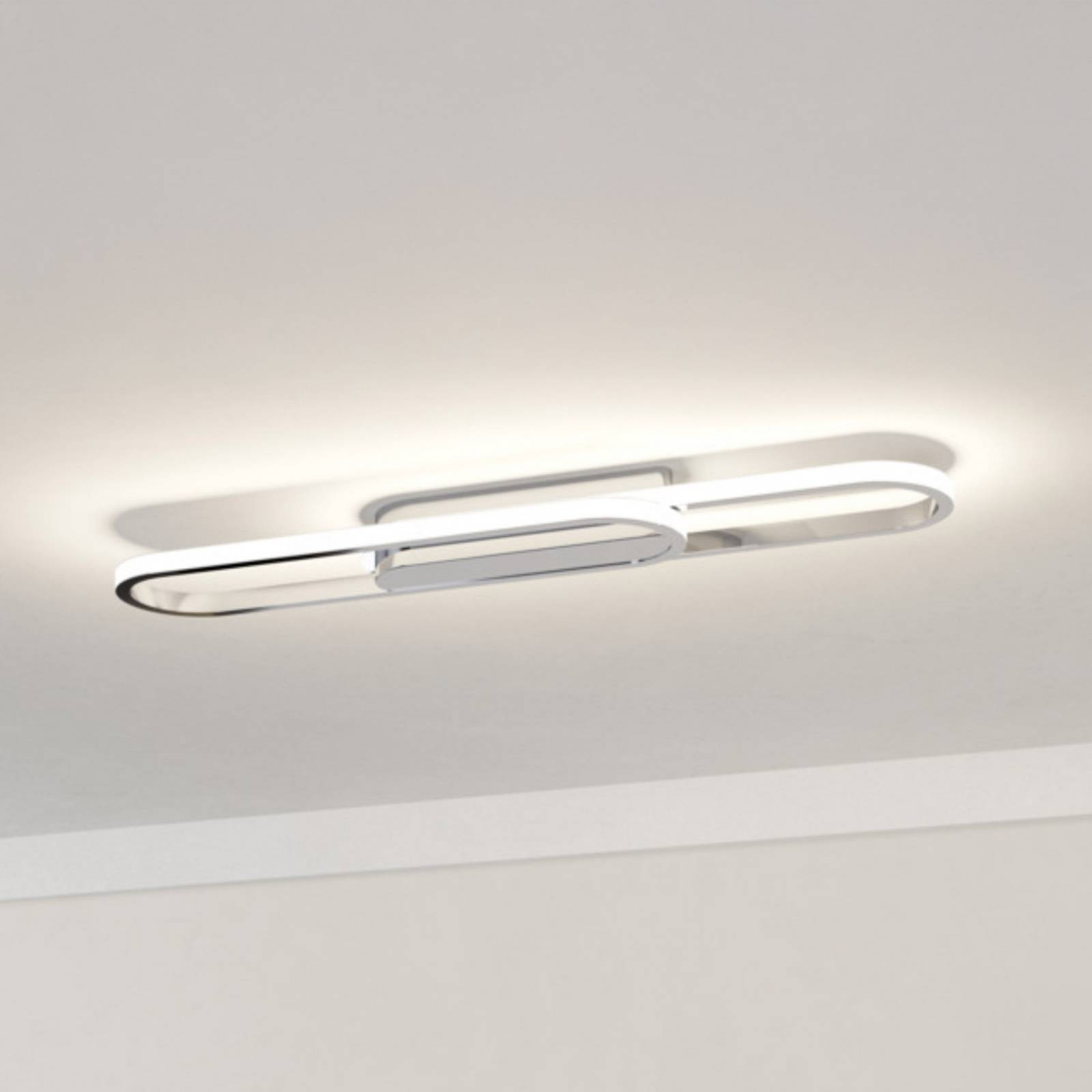 Lampa sufitowa LED EGLO CONIVARENA, w kolorze chromu, długość 69 cm, CCT