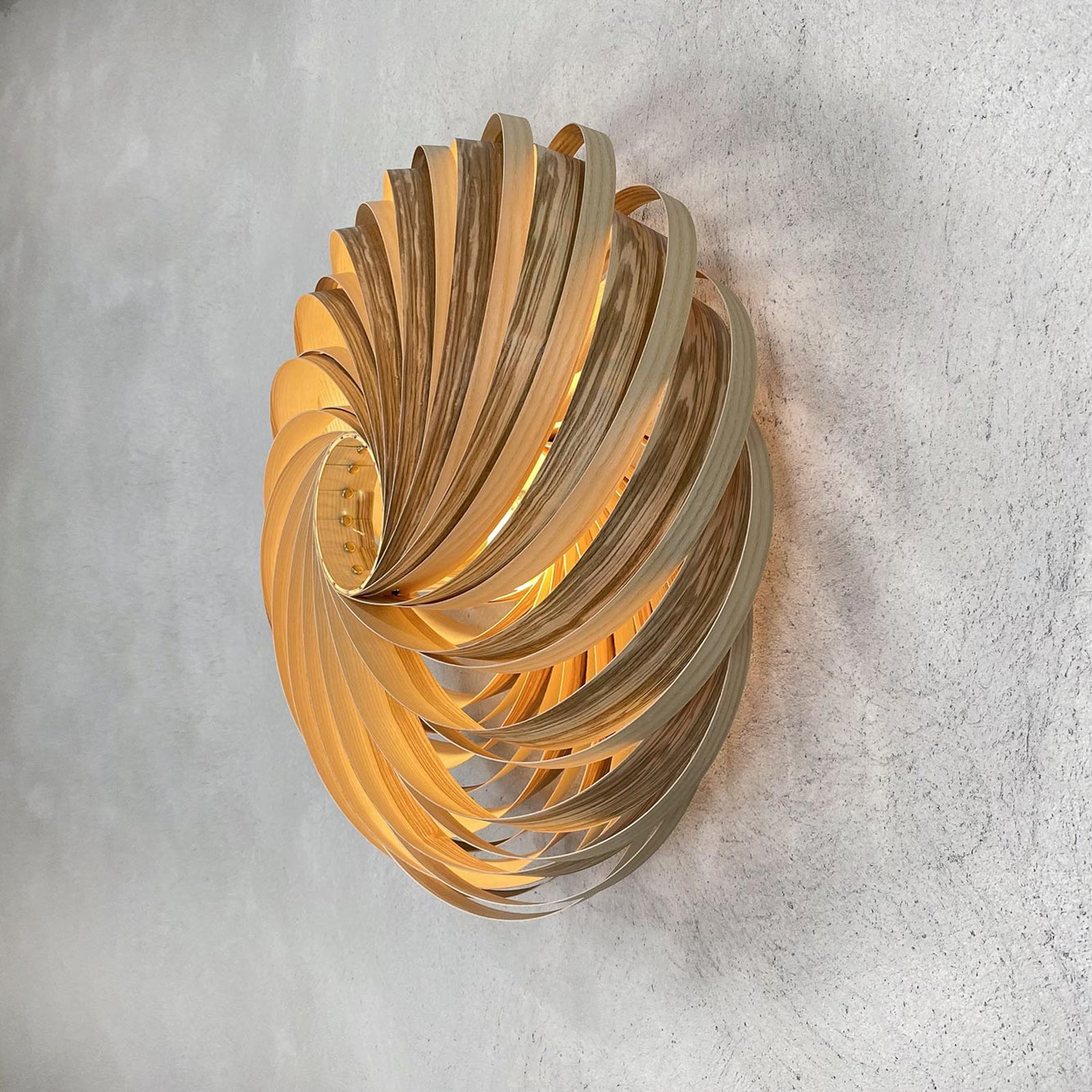 Gofurnit Veneria sienas lampa, olīveļļas pelnu krāsā, Ø 60 cm