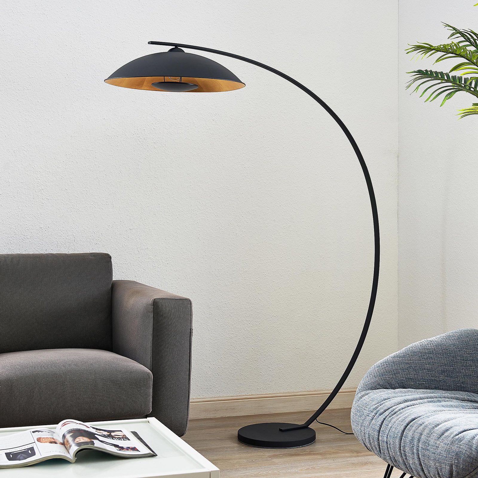 Emilienne Stojací Lampa Black/Gold - Lindby