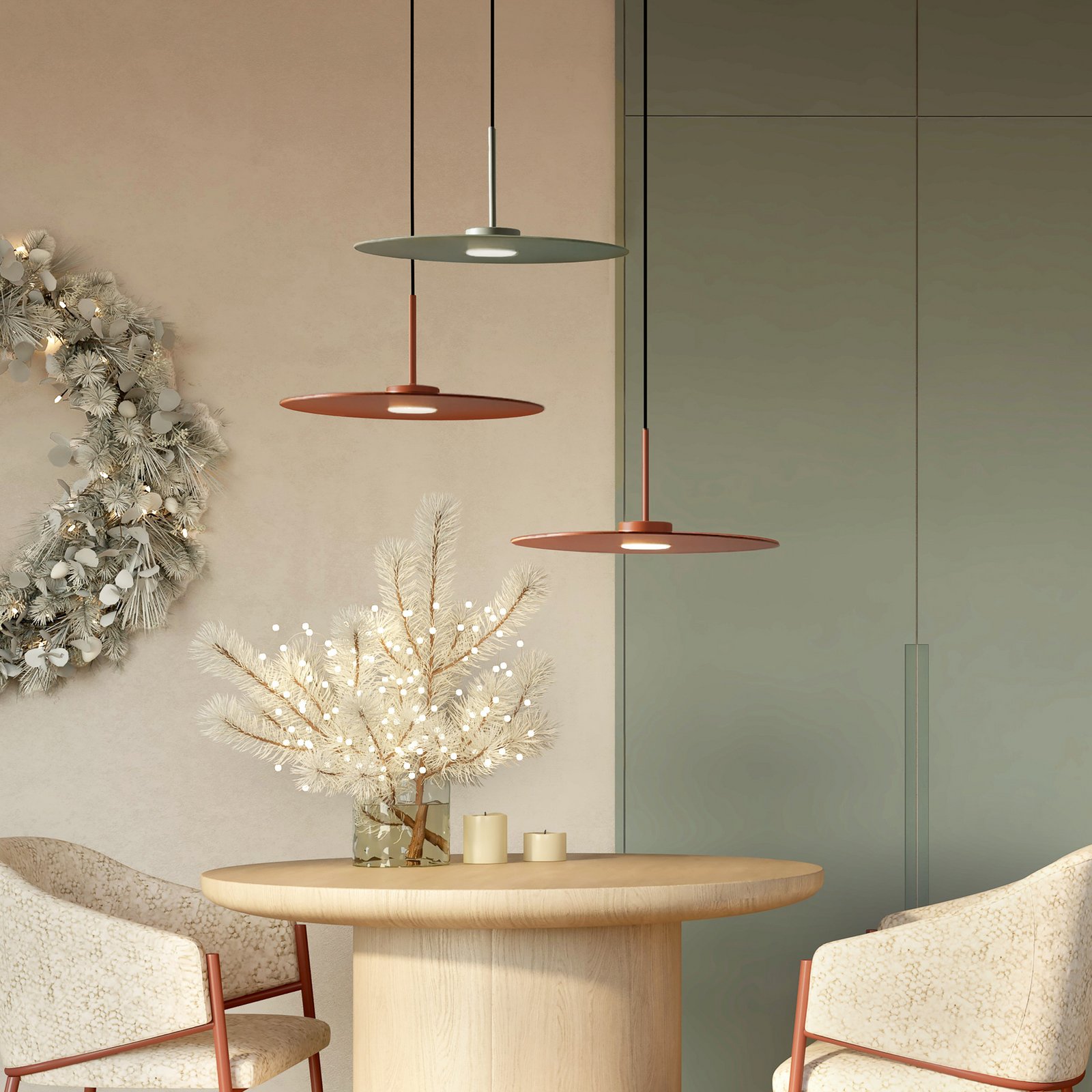 Hängeleuchte Simone, Stahl, umbrablau, Ø 40 cm, GX53 Hängeleuchte Simone, Stahl, umbrablau, Ø 40 cm, GX53