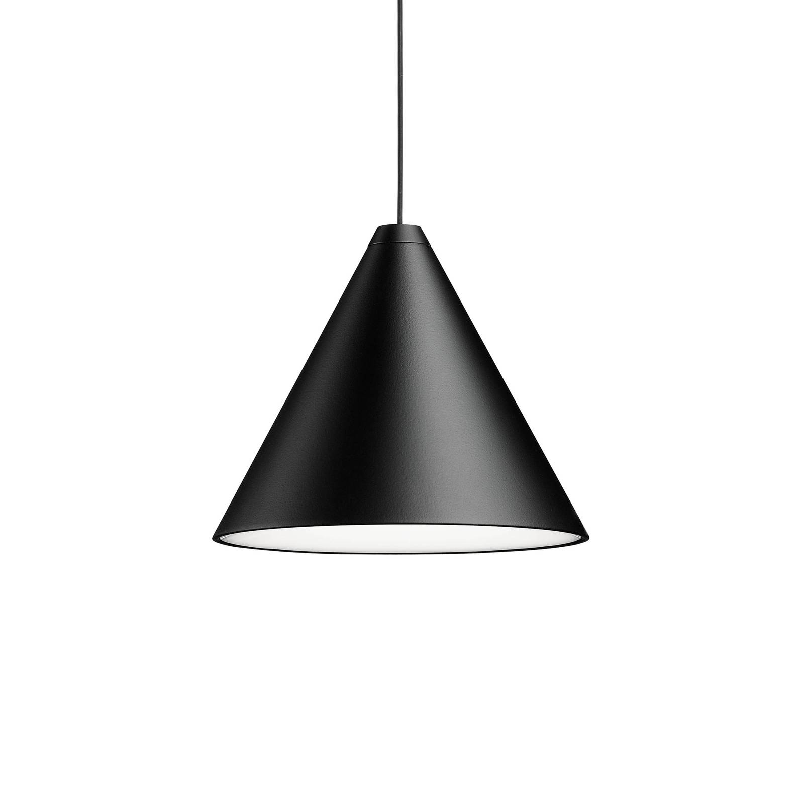 Flos FLOS String light a sospensione, 12m cavo, cono, per soggiorno / sala da pranzo, alluminio, policarbonato, 21 W, altezza: 16 cm
