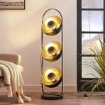 Muriel 3 Floor Lamp Black/Gold - Lindby