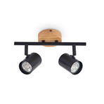 Xiomara 2 Lampa Sufitowa Black/Light Wood - Lindby