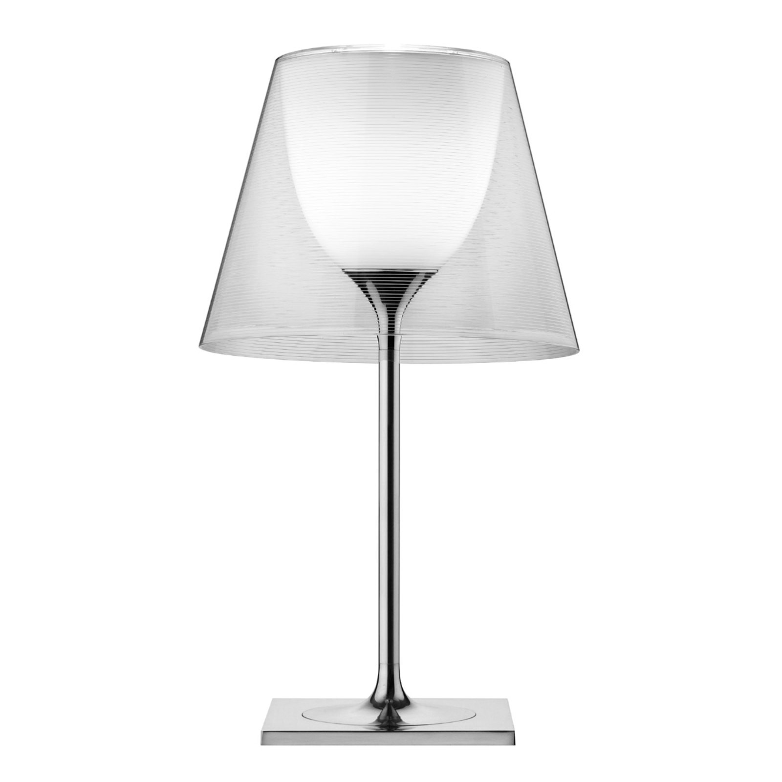 Lámp. de mesa moderna KTRIBE T2, transparente