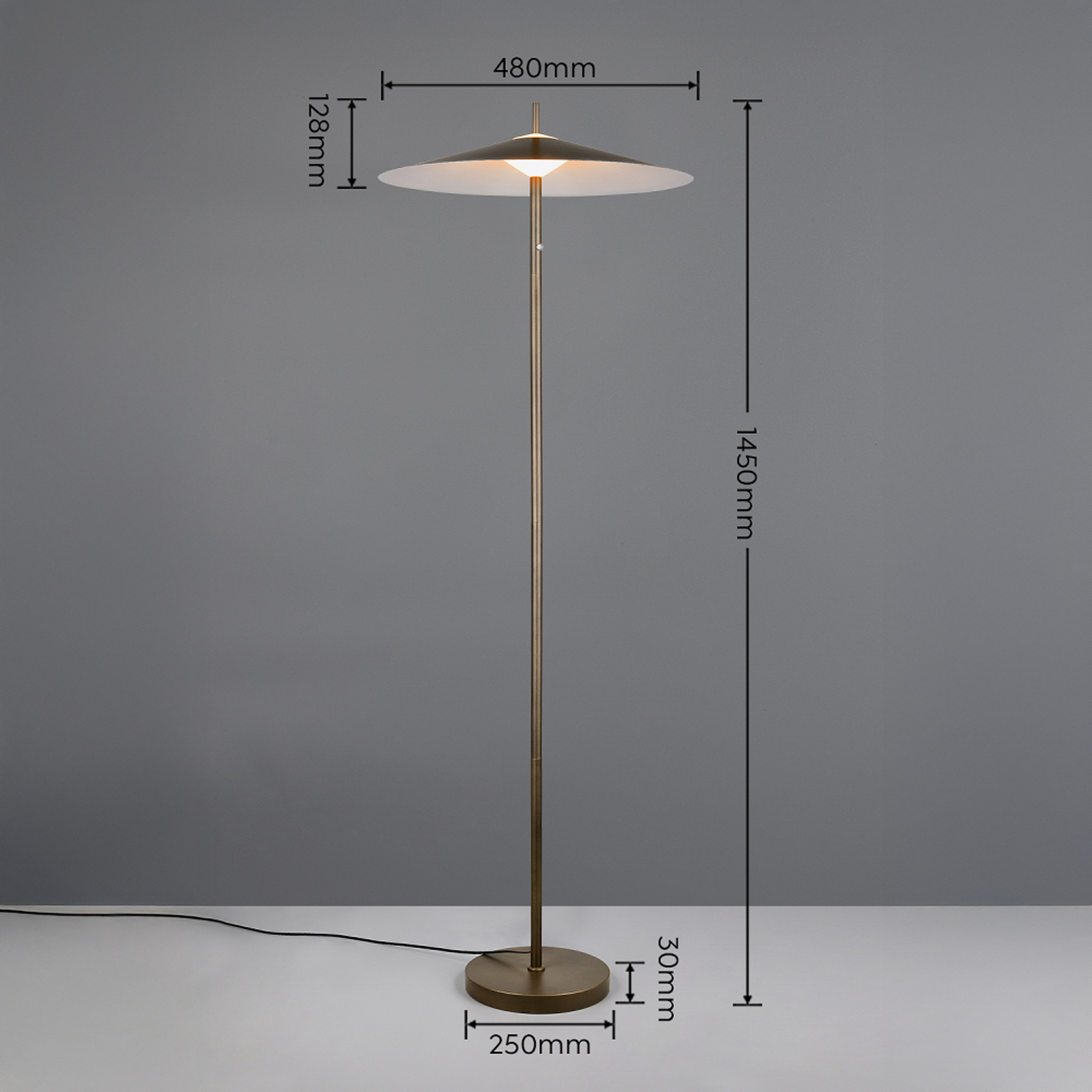 LED stāvlampa „Amalo“ platīna krāsā, augstums 145 cm, metāls, CCT LED stāvlampa „Amalo“ platīna krāsā, augstums 145 cm, metāls, CCT