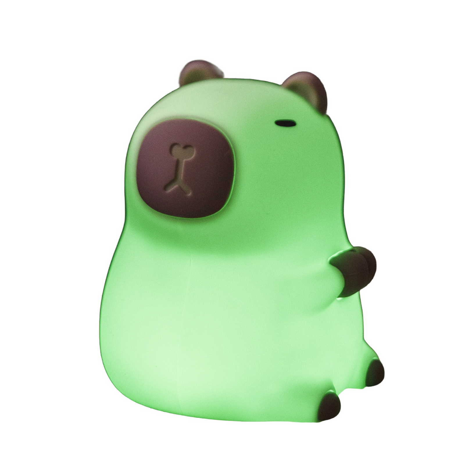 Capybara LED punjiva noćna svjetiljka, bijela/smeđa, 11 cm, RGB, osjetljiva na Capybara LED punjiva noćna svjetiljka, bijela/smeđa, 11 cm, RGB, osjetljiva na