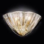 24 carat gold-plated glass wall light Alba